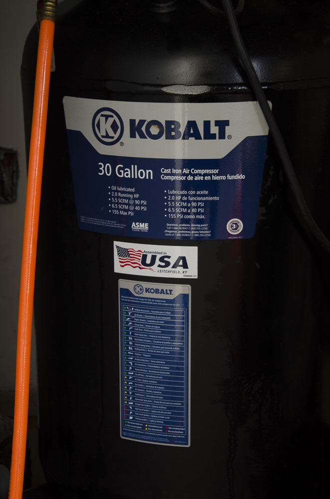 Kobalt 30 Gallon Cast Iron Air Compressor EBTH