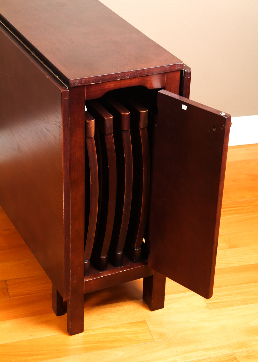 Folding Game Table with Built In Chairs EBTH