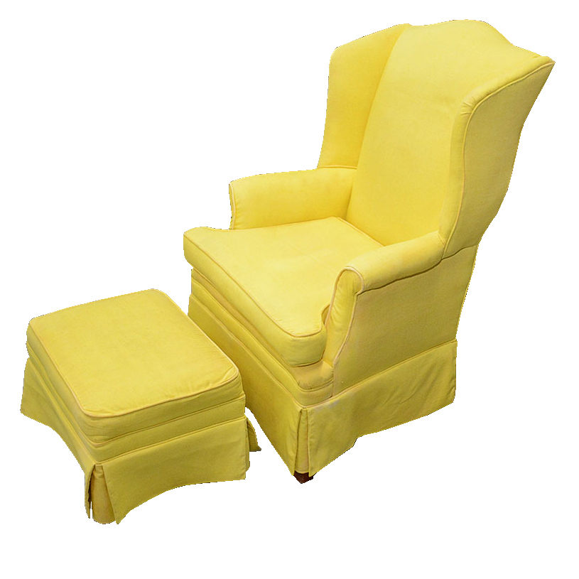 Buy Habitat Callie Fabric Wingback Chair Mustard Yellow Armchairs And
