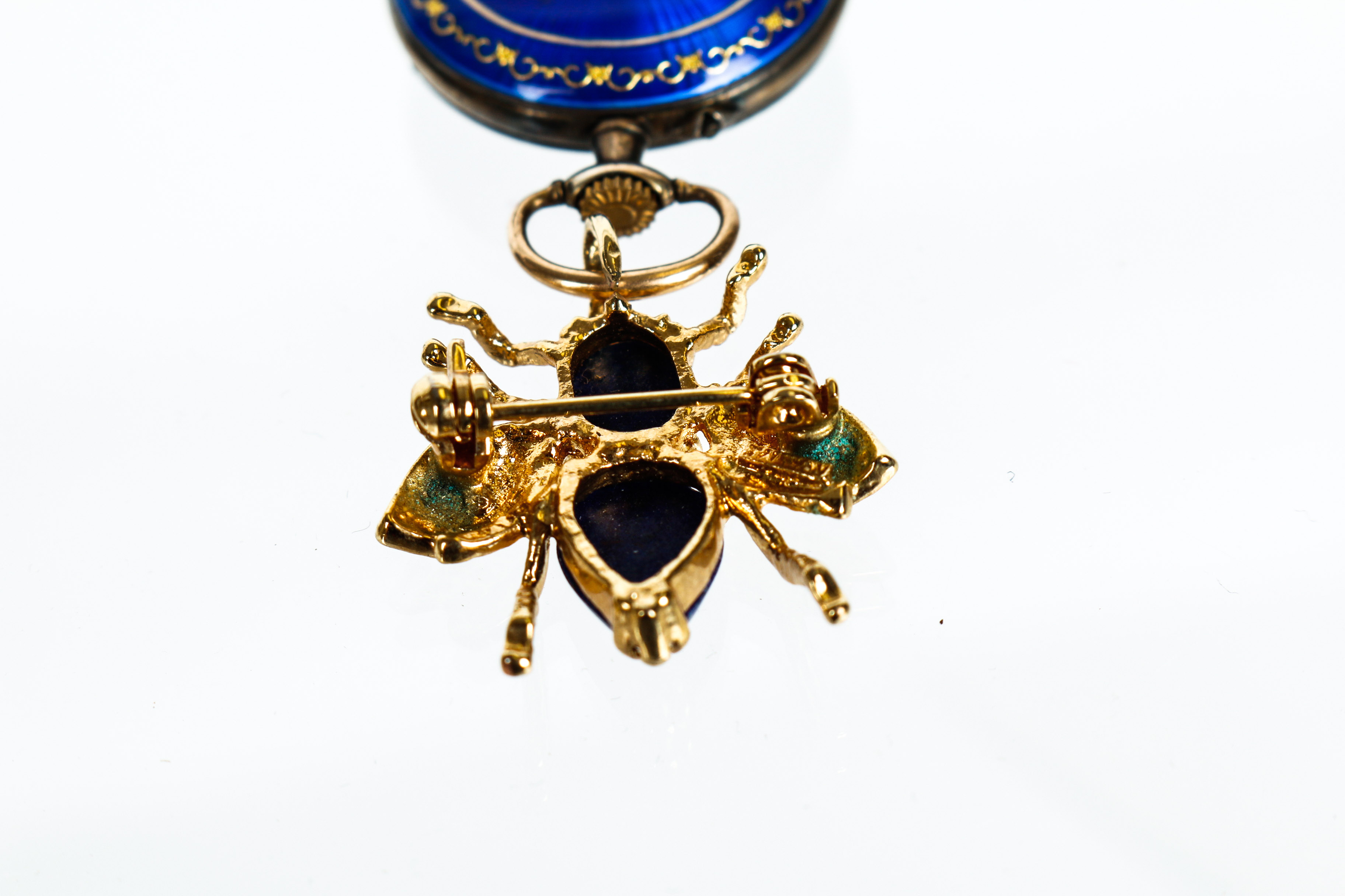Carved Lapis Bee Pendant main image 0