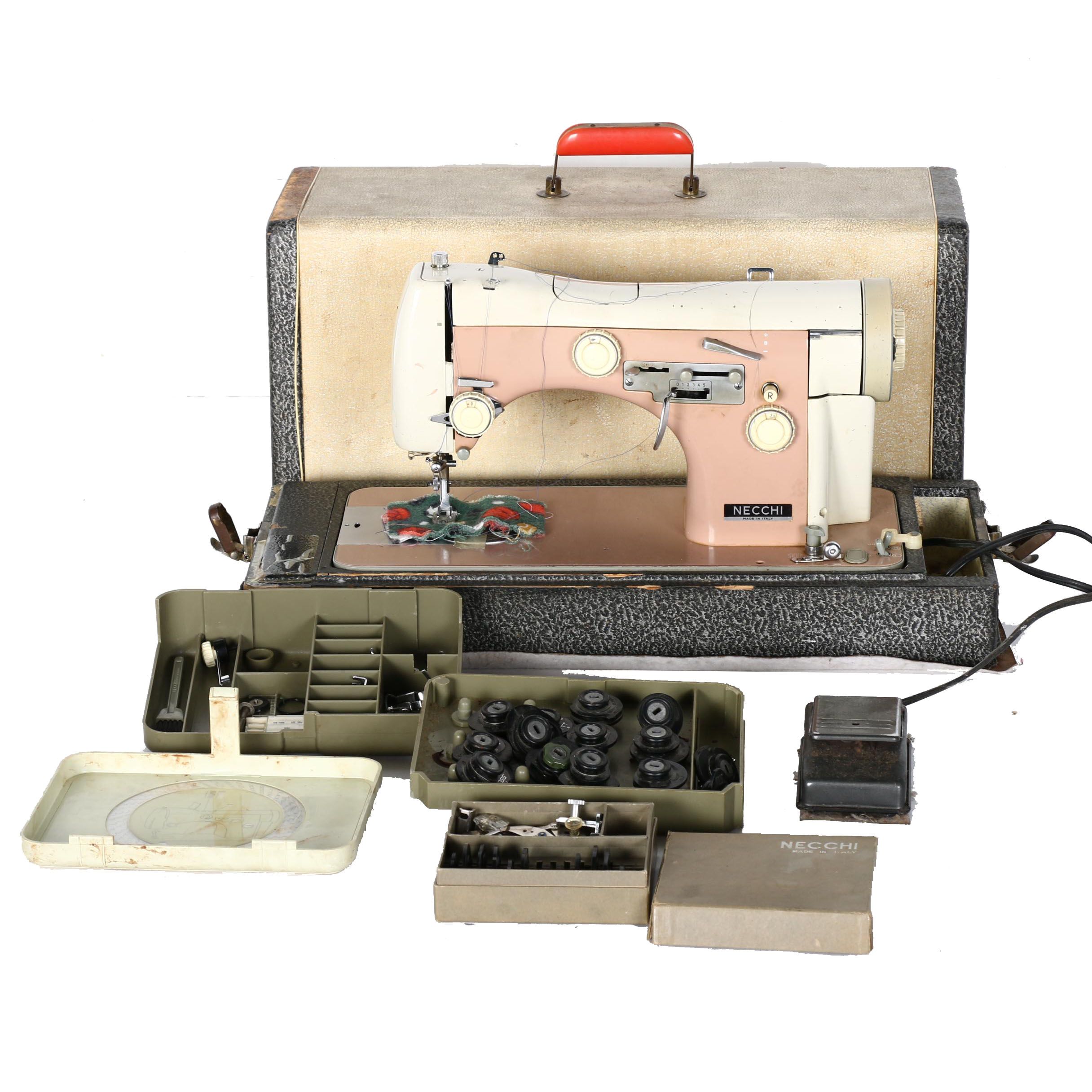 Vintage Portable Necchi "Supernova Ultra Mark 2" Sewing Machine EBTH