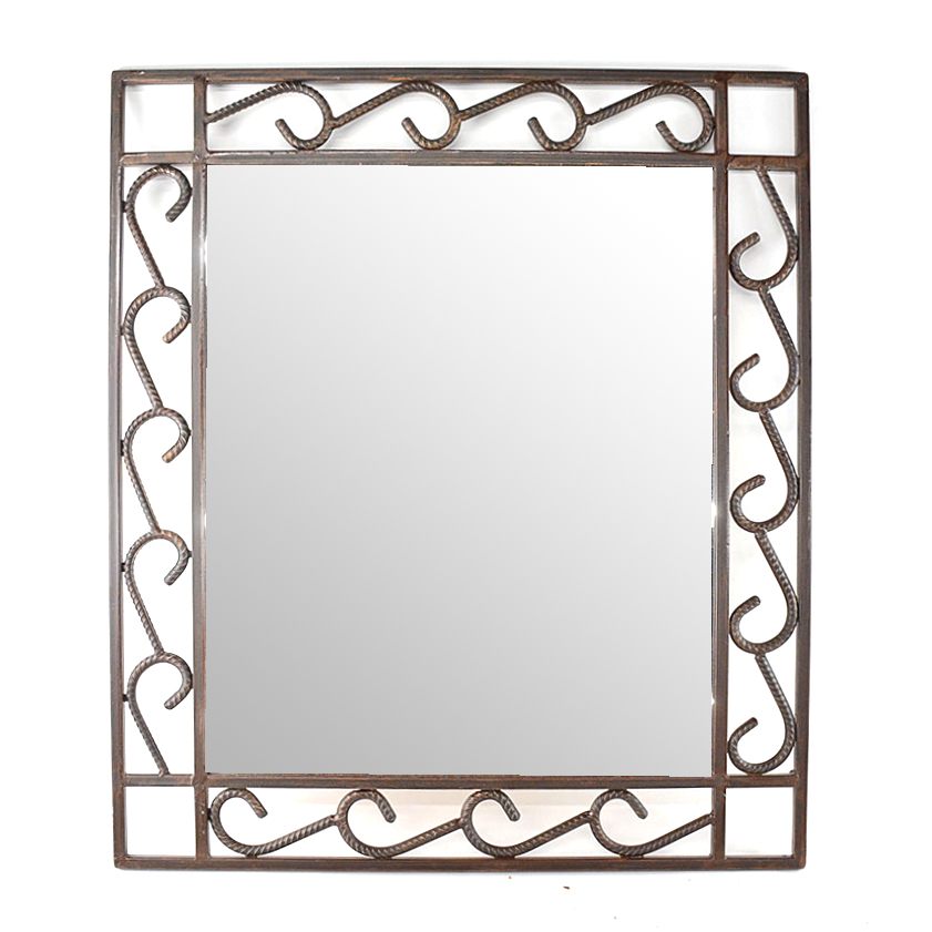 Wrought Metal Framed Wall Mirror EBTH