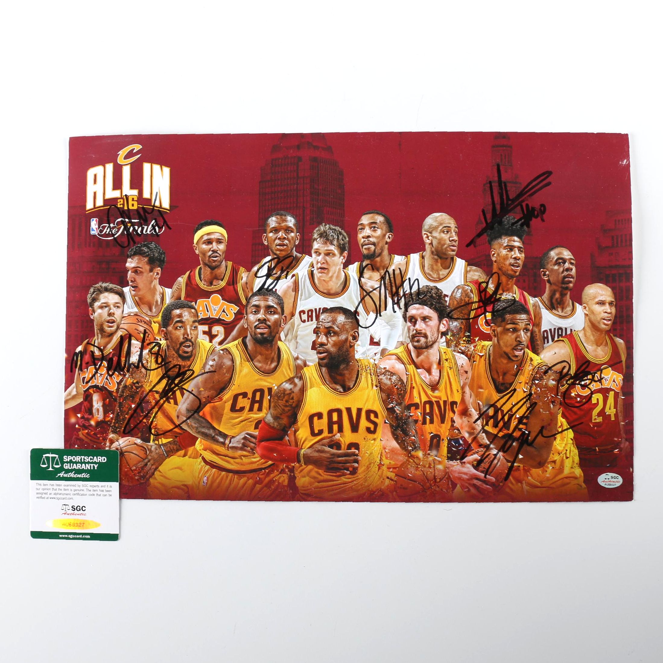 Signed Cleveland Cavaliers 2016 Nba Finals Poster Ebth