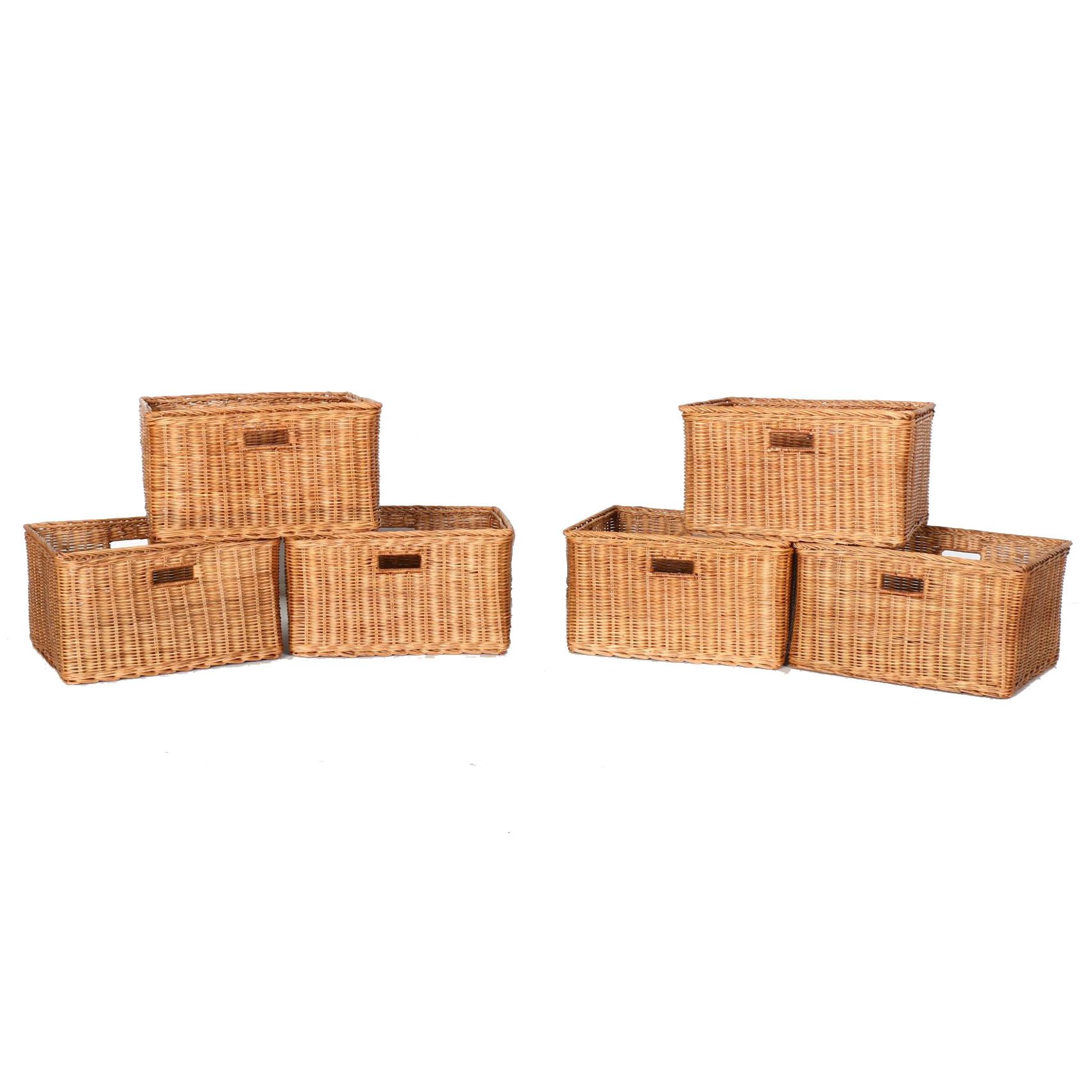 Pottery Barn Wicker Baskets EBTH