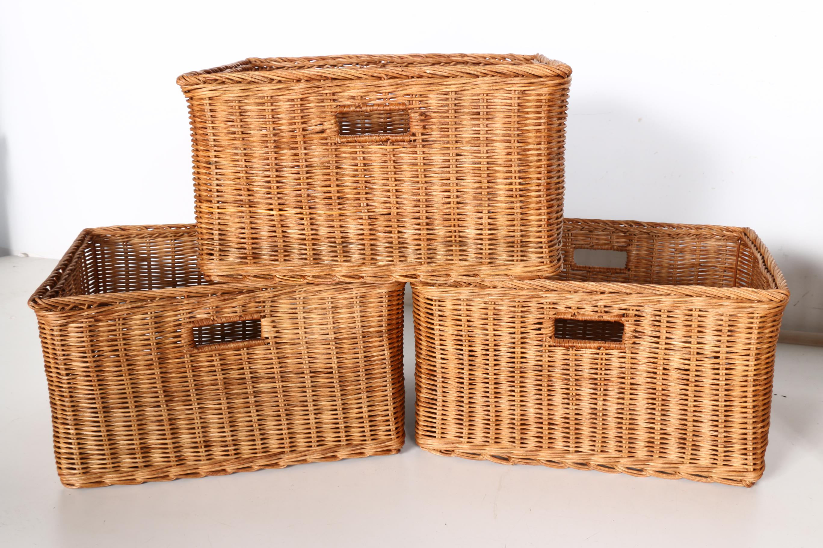 Pottery Barn Wicker Baskets EBTH