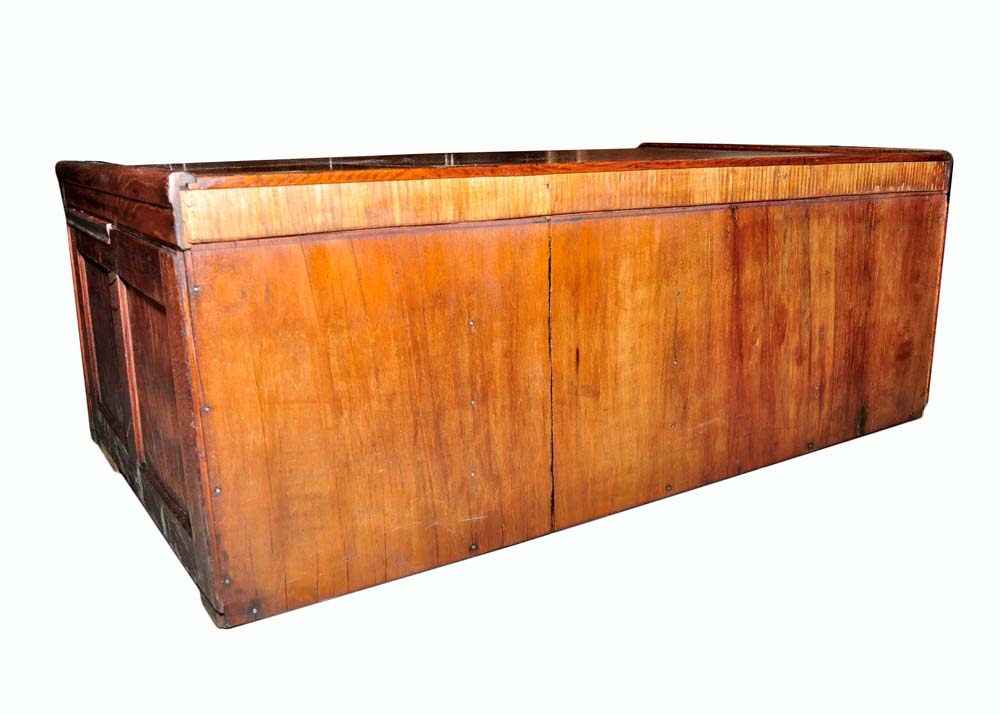 Vintage Oak Map Chest EBTH