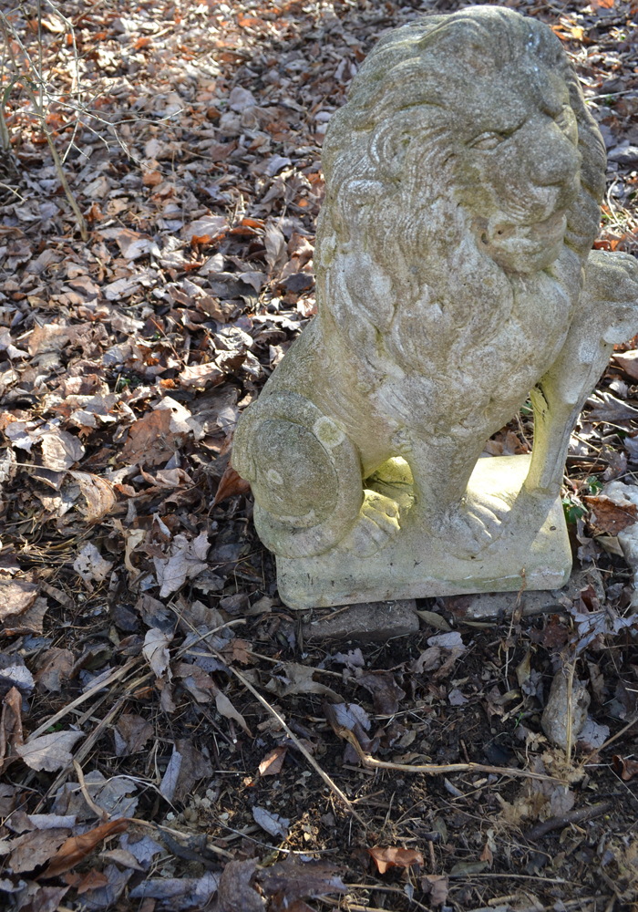 Outdoor Concrete Lion Statues EBTH