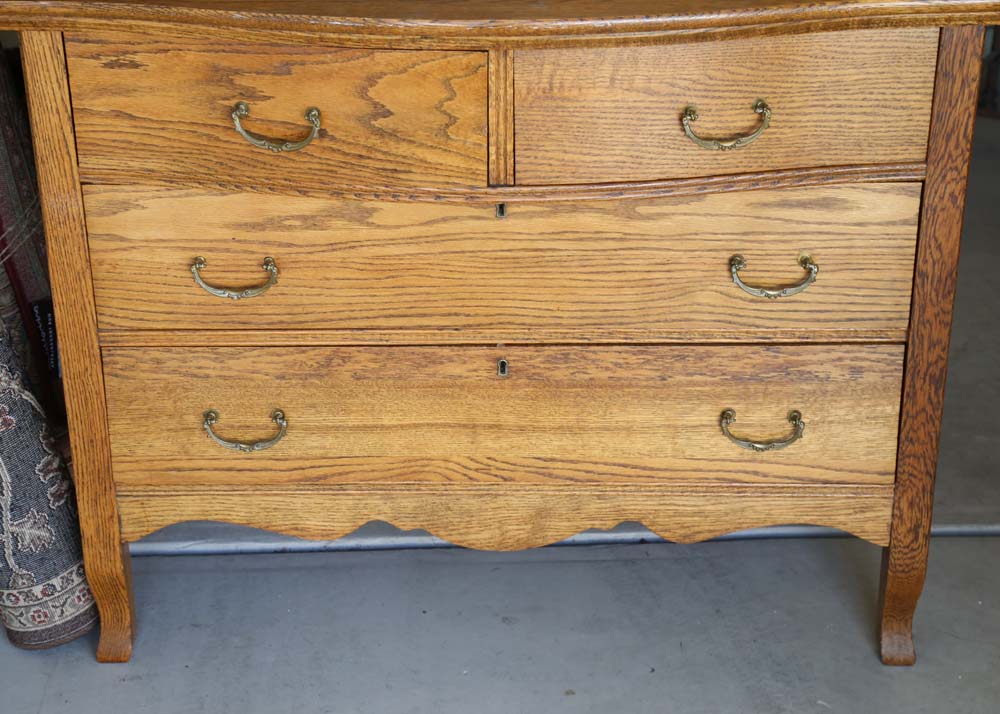 Early 20th Century Oak Dresser With Mirror by Estey Manufacturing EBTH