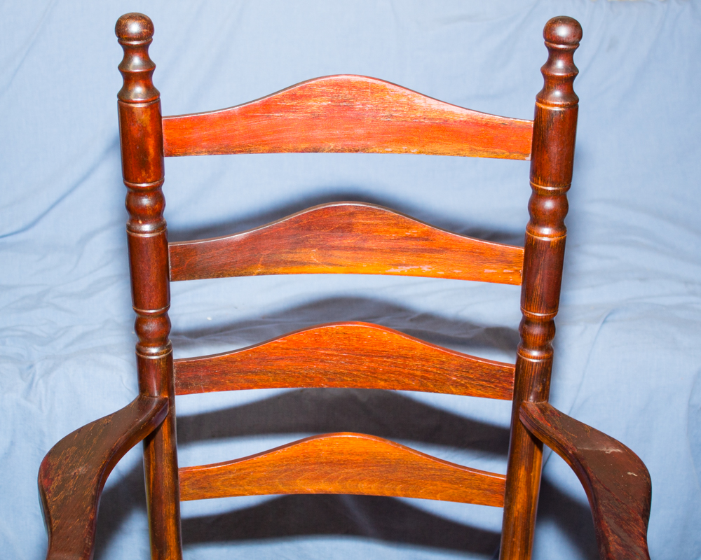Ladderback Arm Chair with Rushed Seat EBTH