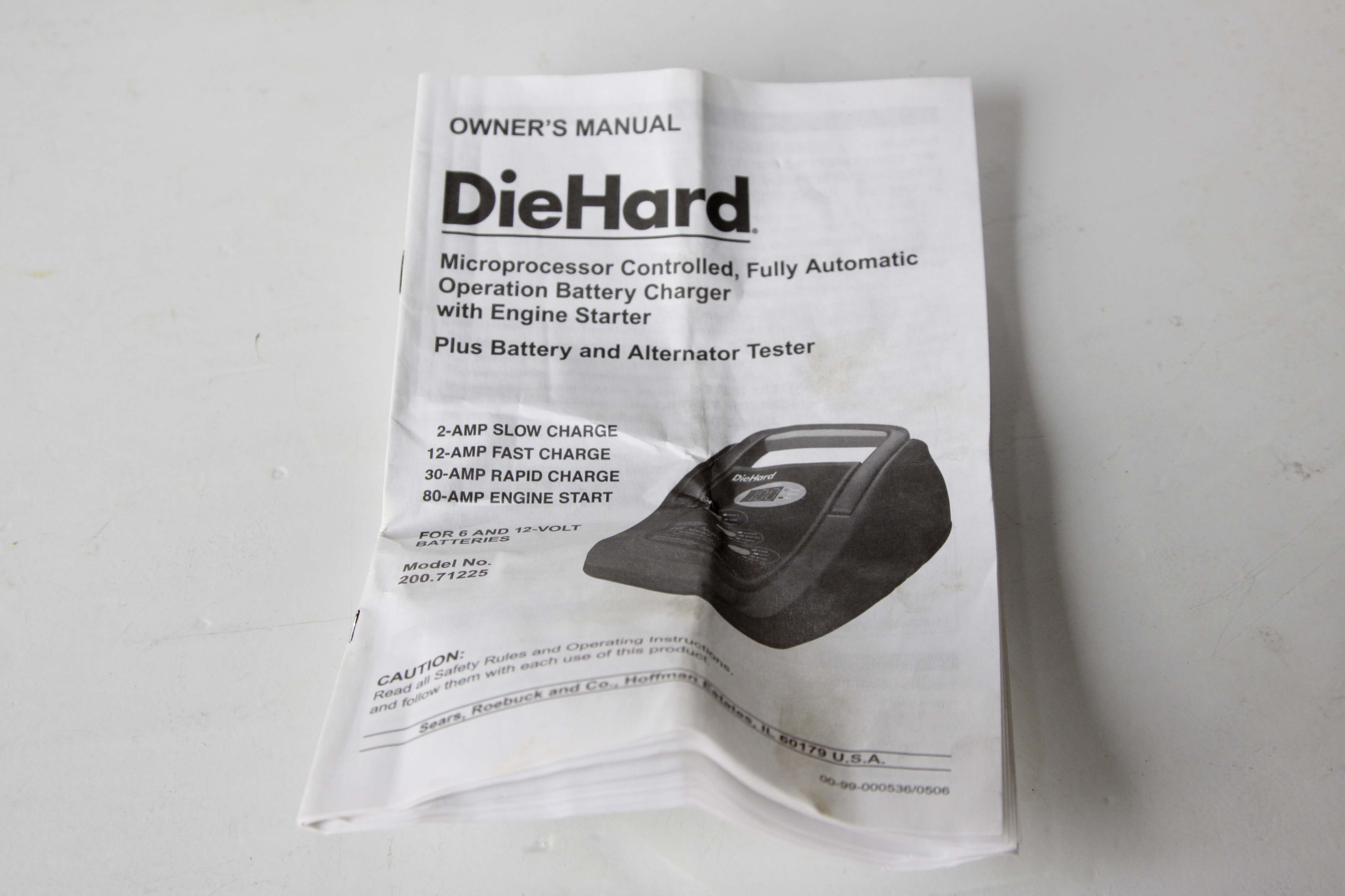Sears DieHard Battery Charger and Engine Starter EBTH
