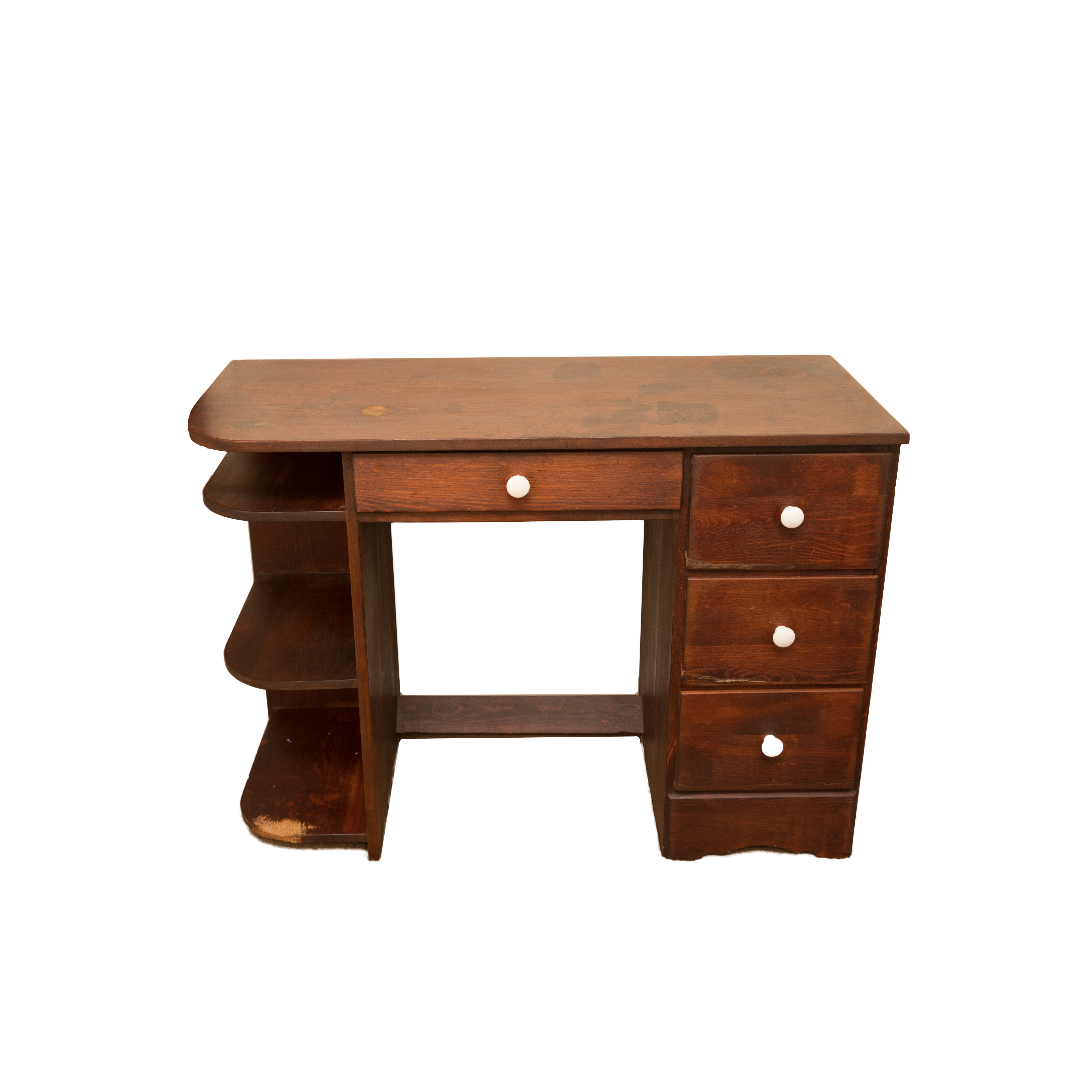 Vintage Desk With Shelves Ebth