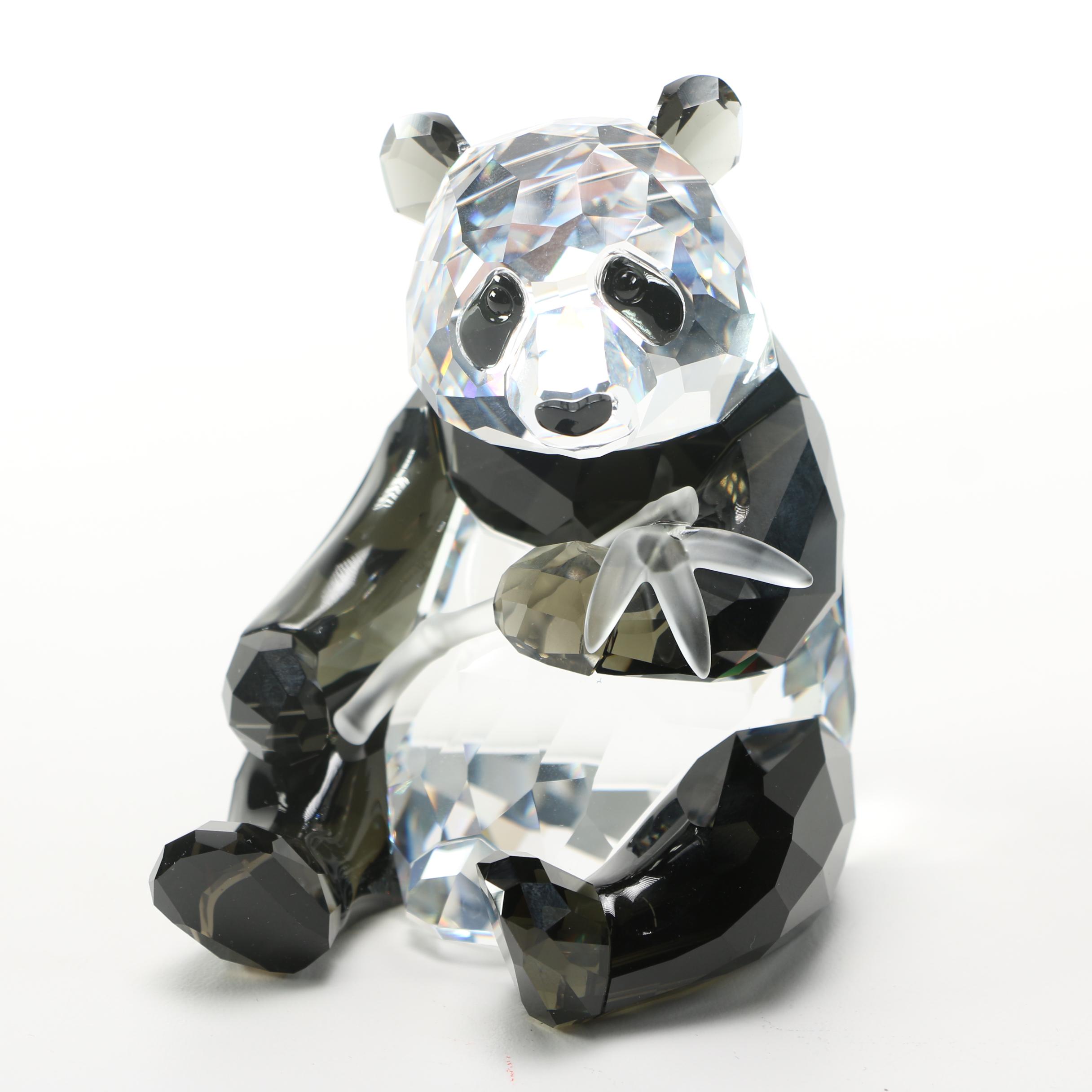 swarovski-crystal-panda-bear-figurines-ebth
