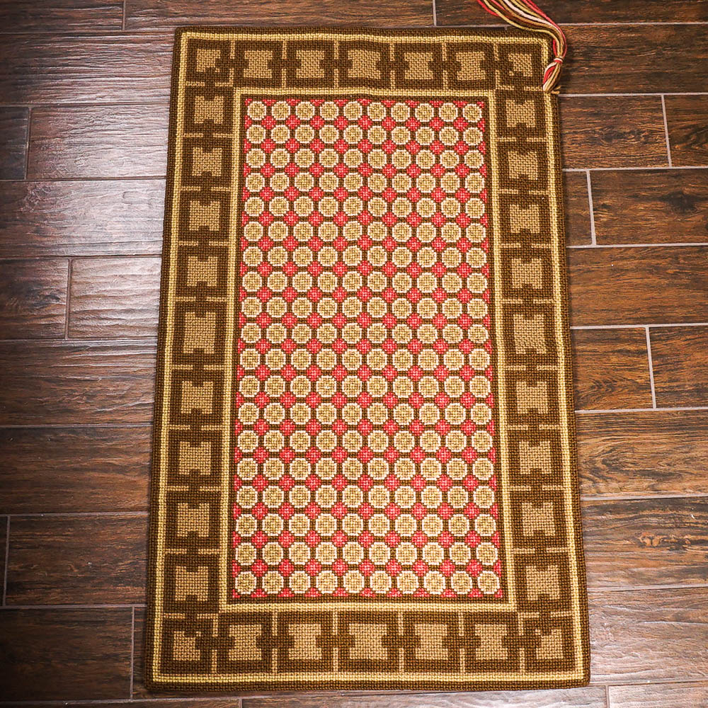Brazilian Hand Made Wool Needlepoint Area Rug EBTH