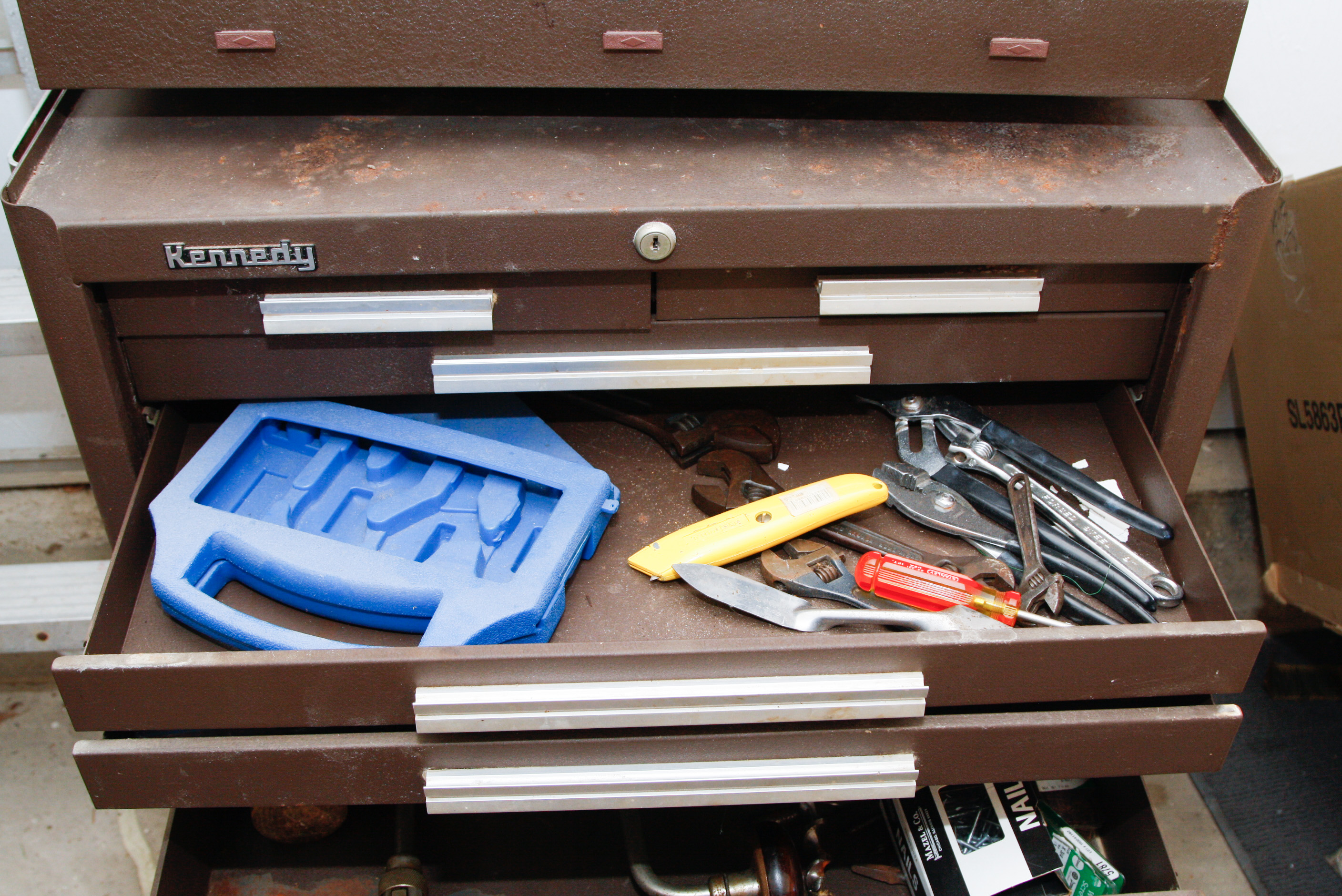 Kennedy Rolling Tool Box with Assorted Tools EBTH