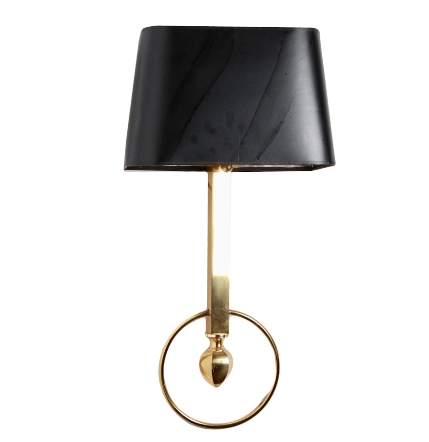 Brass Wall Mount Lamp With Shade : EBTH