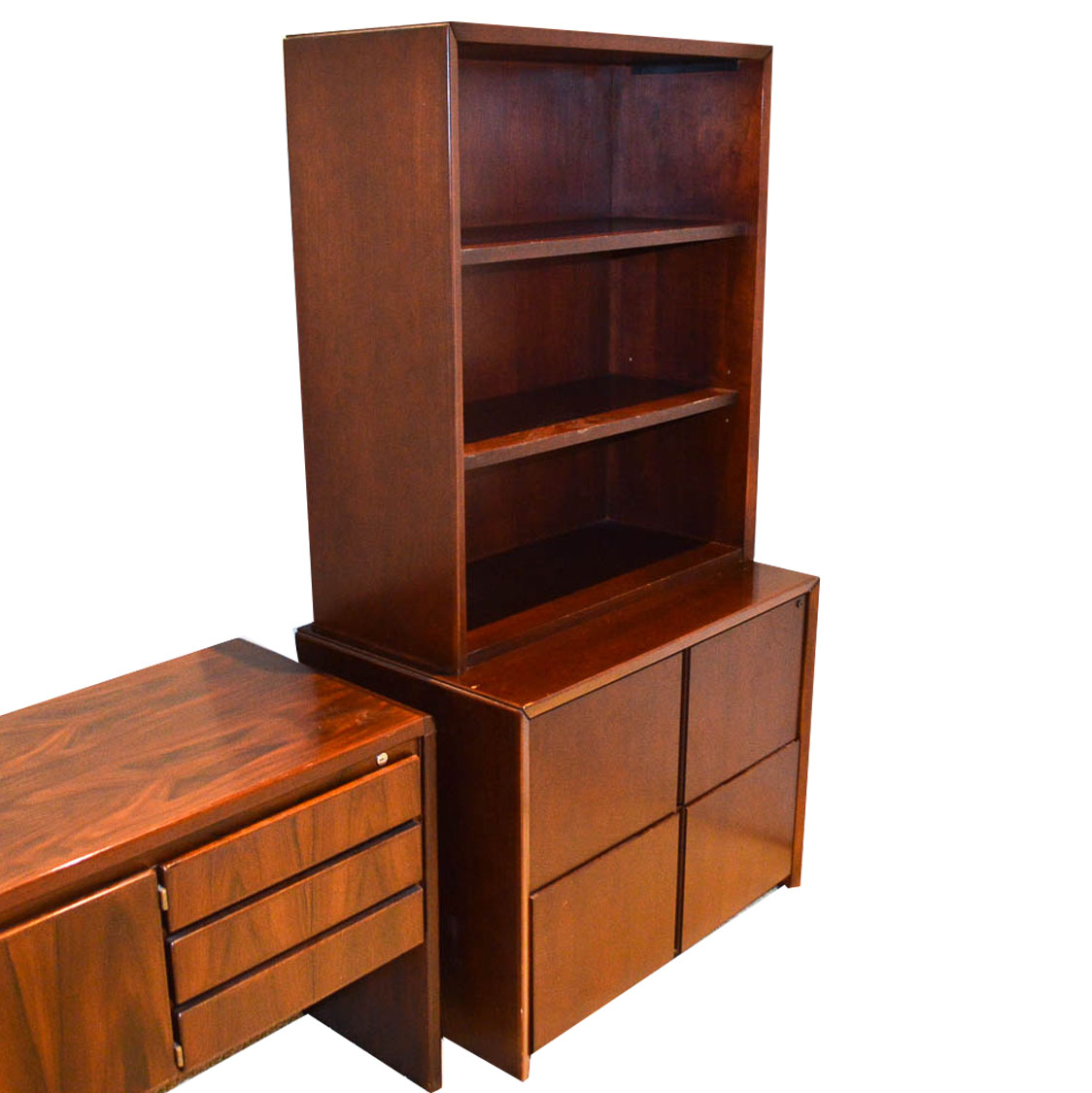 Vintage Kimball Bookcase Filing Cabinet Ebth