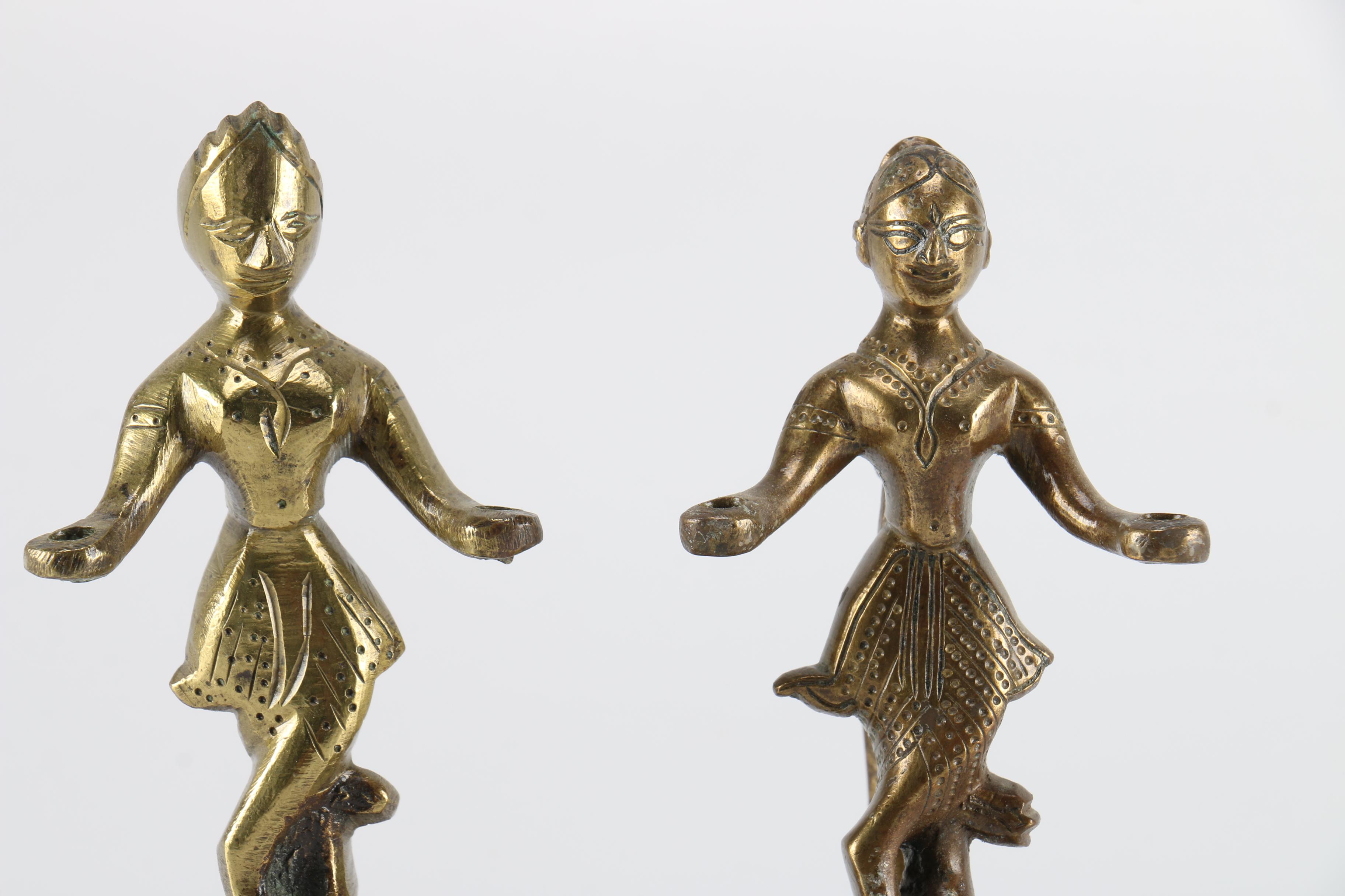 Pair of South Asian Brass Figurines EBTH