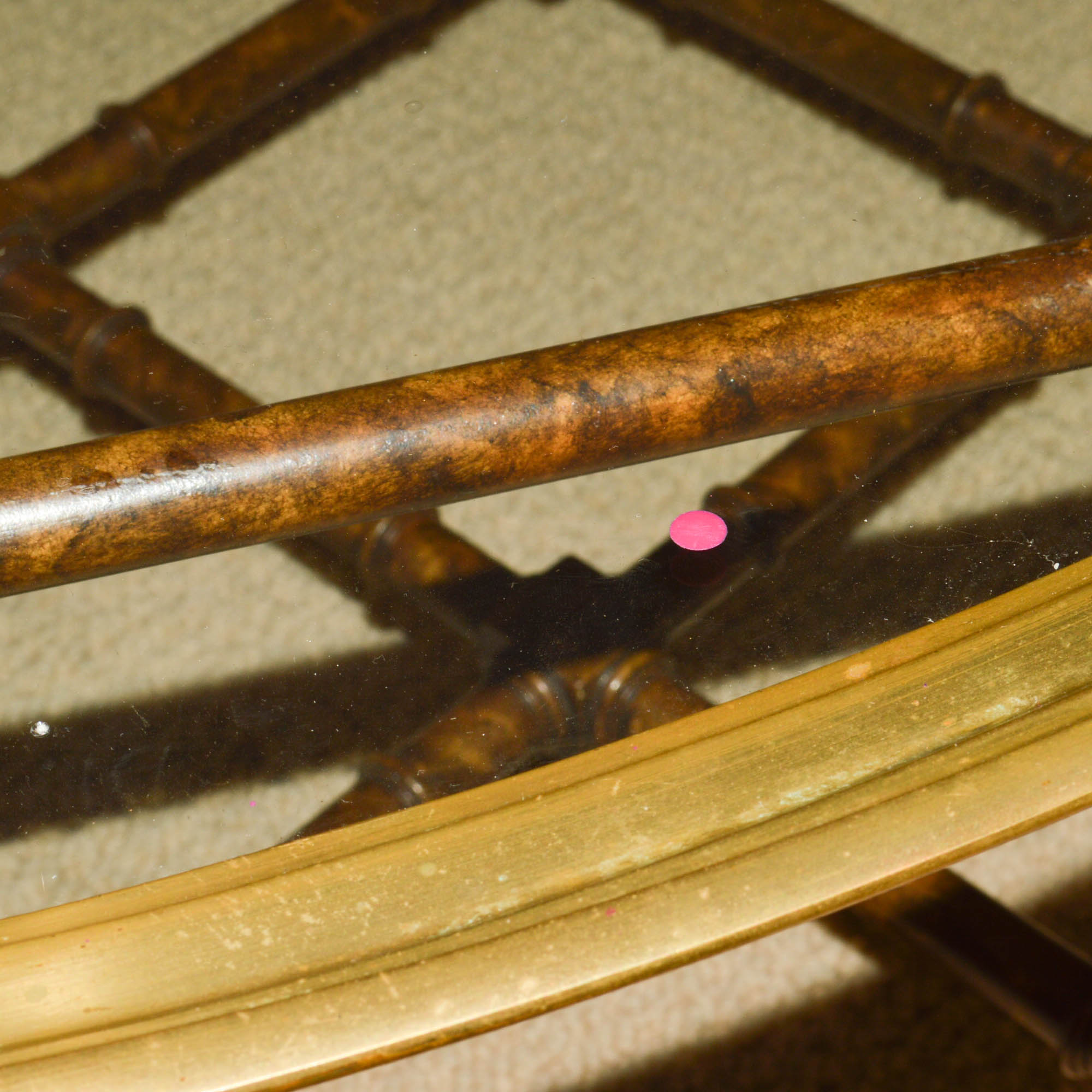 Glass and Brass Coffee Table EBTH