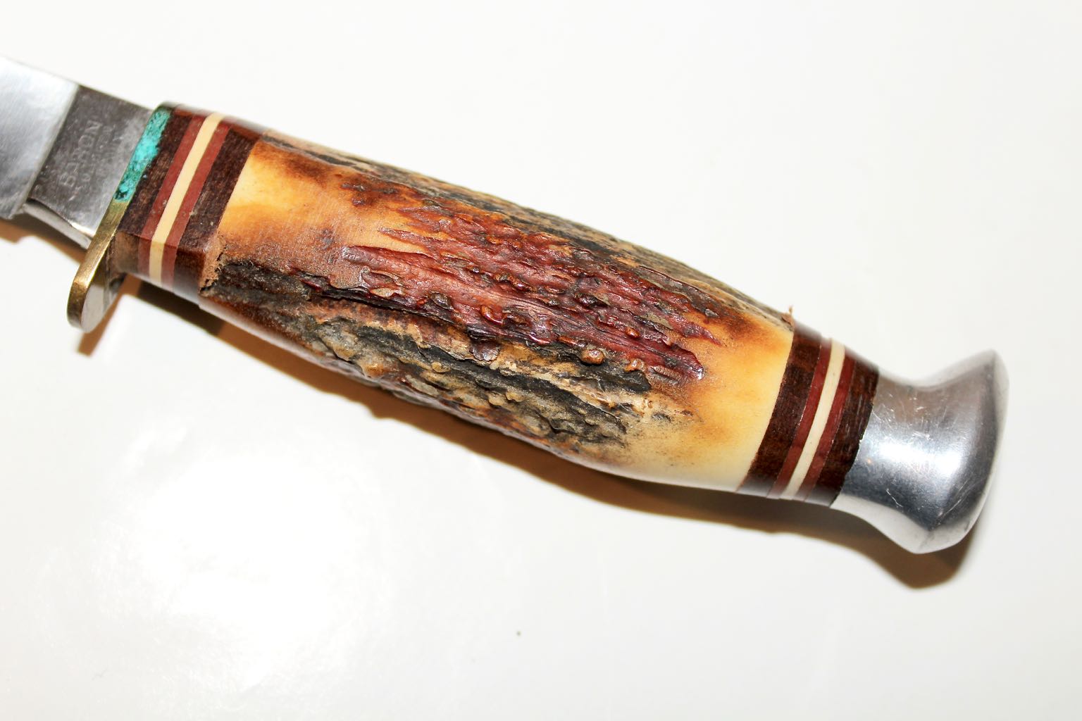 Baron German Antler Handle Small Vintage Bowie Knife EBTH