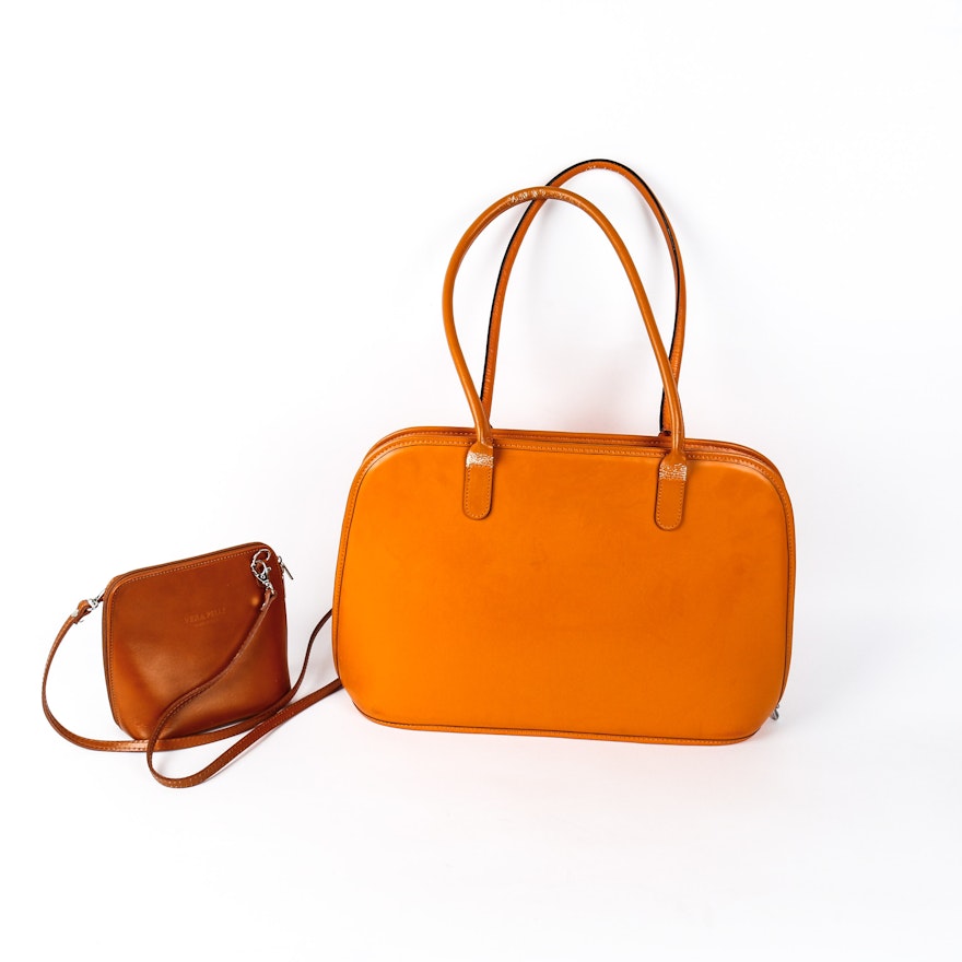 Jack Georges And Vera Pelle Italian Leather Handbags Ebth Jack Georges And Vera Pelle Italian Leather Handbags
