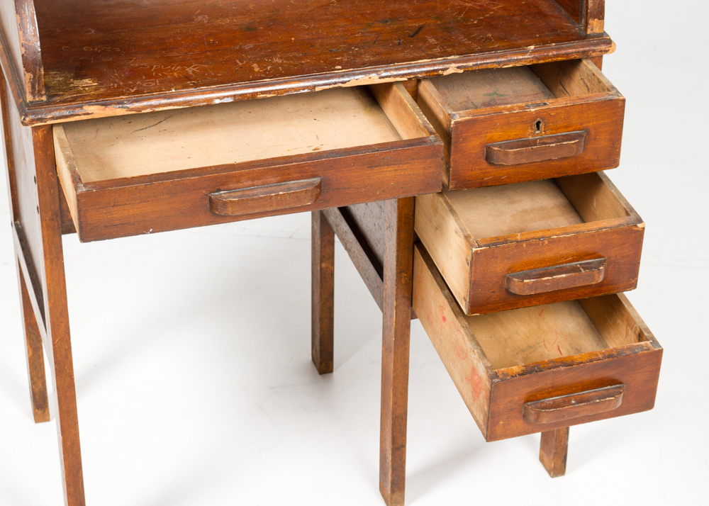 Vintage Child's RollTop Desk and Chair EBTH