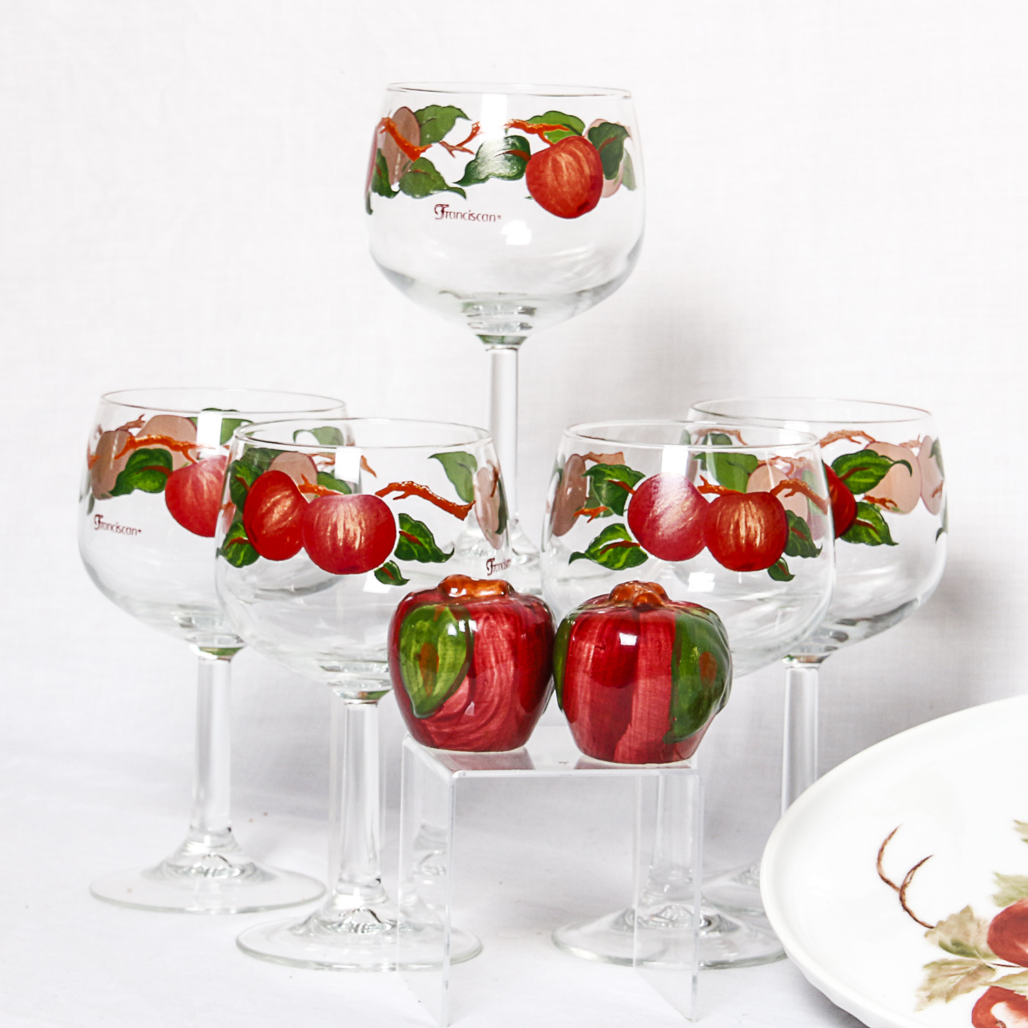 Franciscan "Apple" Glasses and Decor EBTH