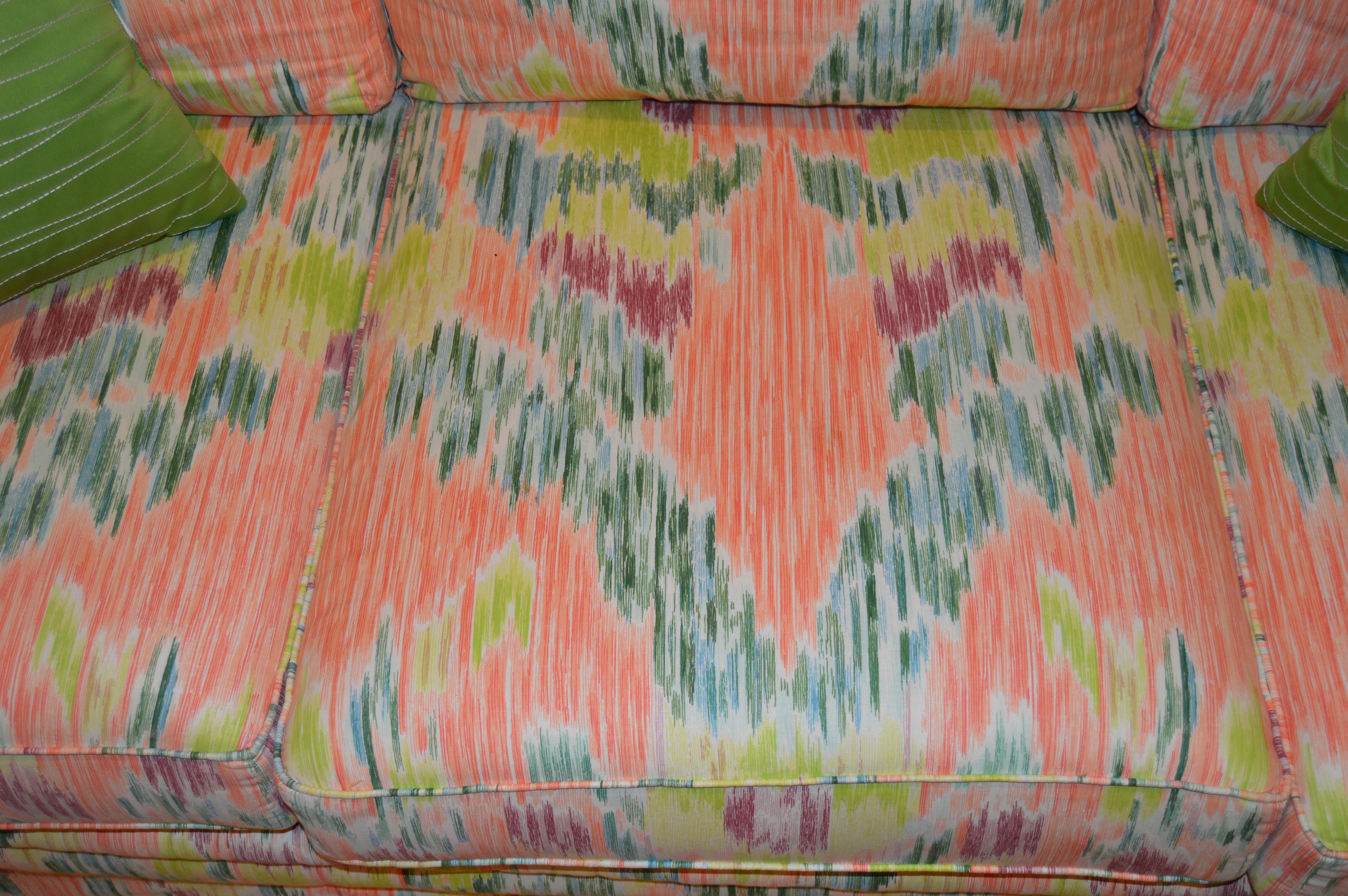 Vintage Henredon Tropical Tone FlameStich Sofa EBTH