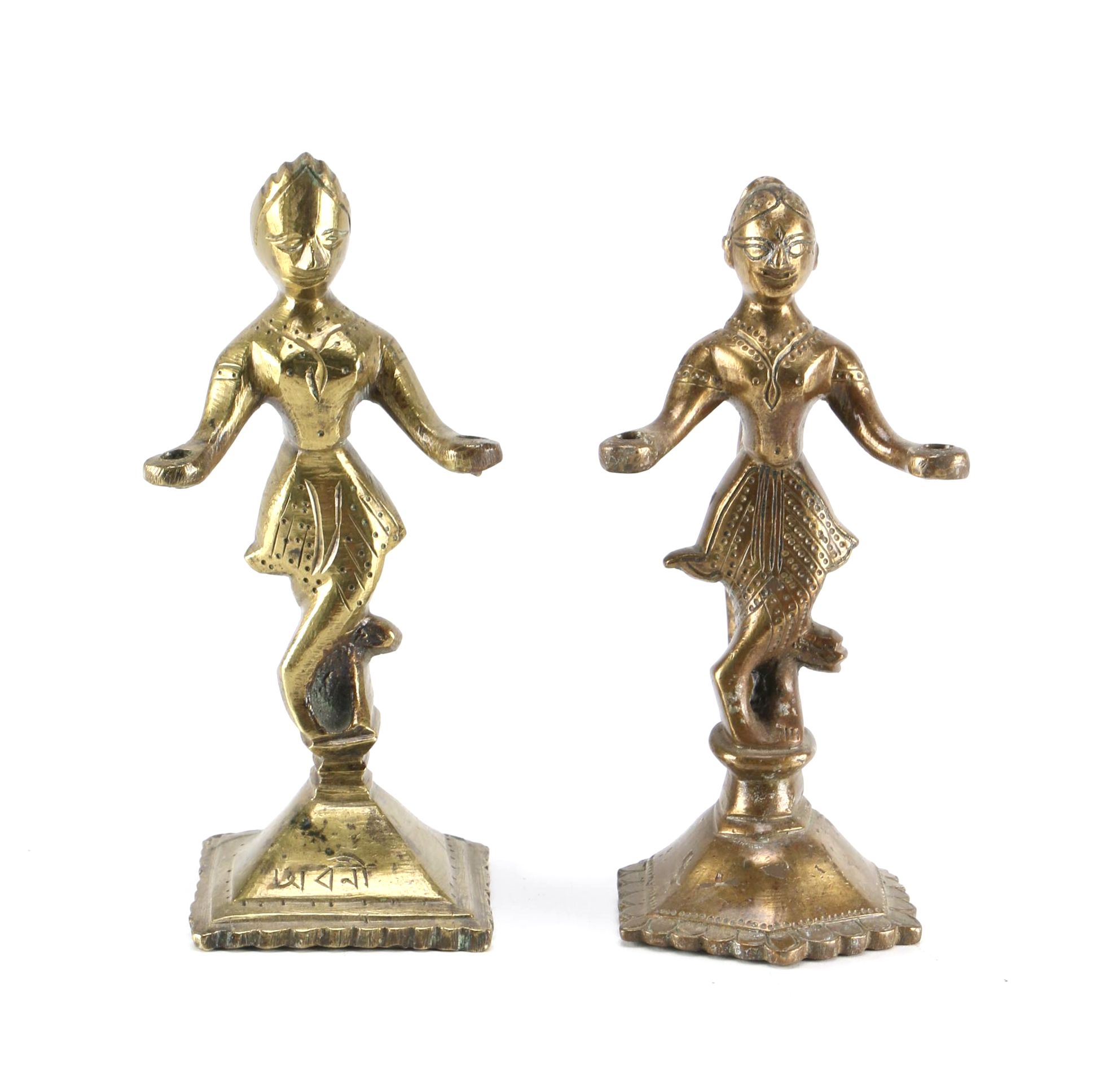Pair of South Asian Brass Figurines EBTH