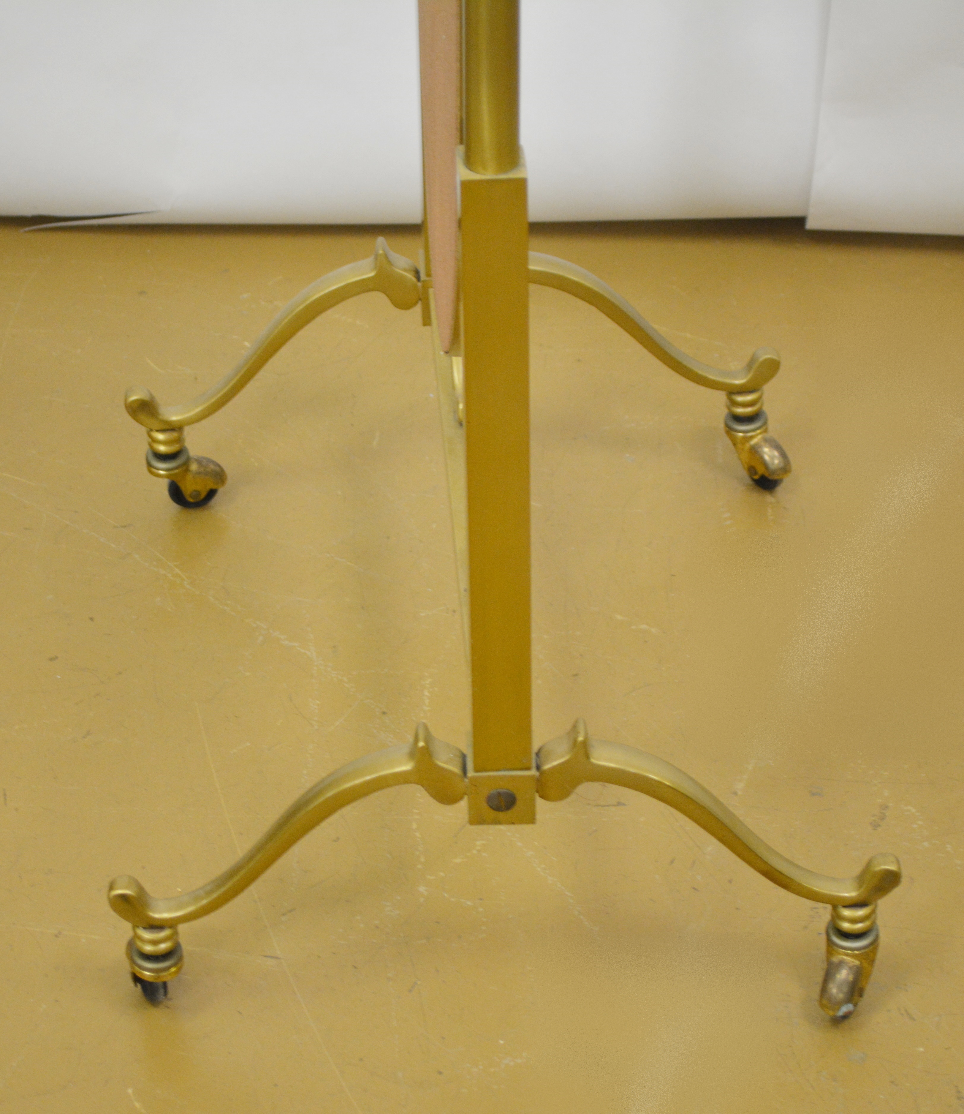 Brass Freestanding Mobile Floor Mirror | EBTH