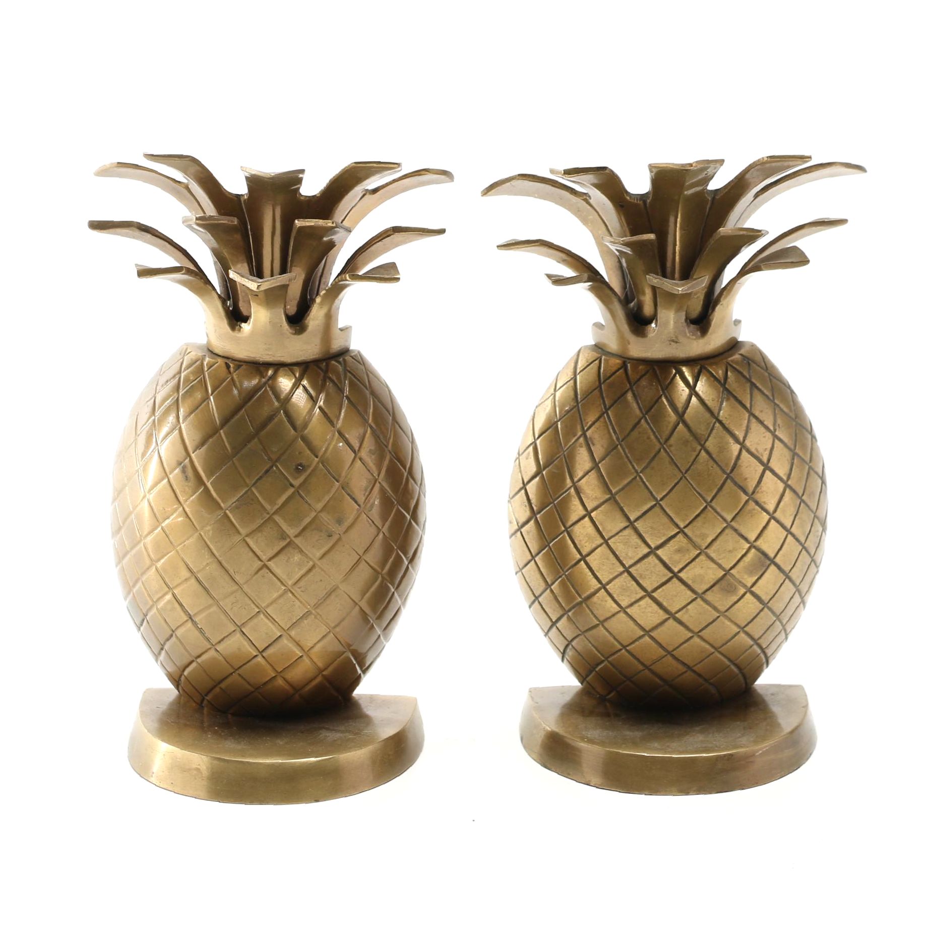 Brass Pineapple Bookends EBTH