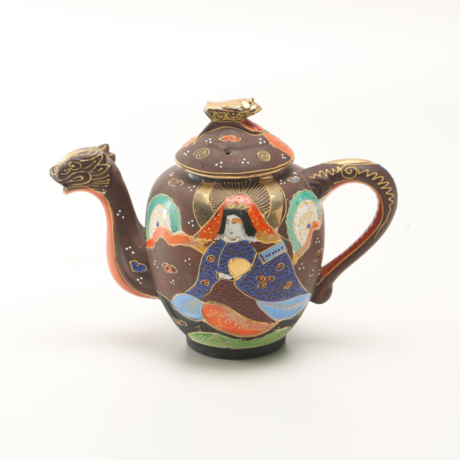 HandPainted Japanese Dragon Teapot EBTH