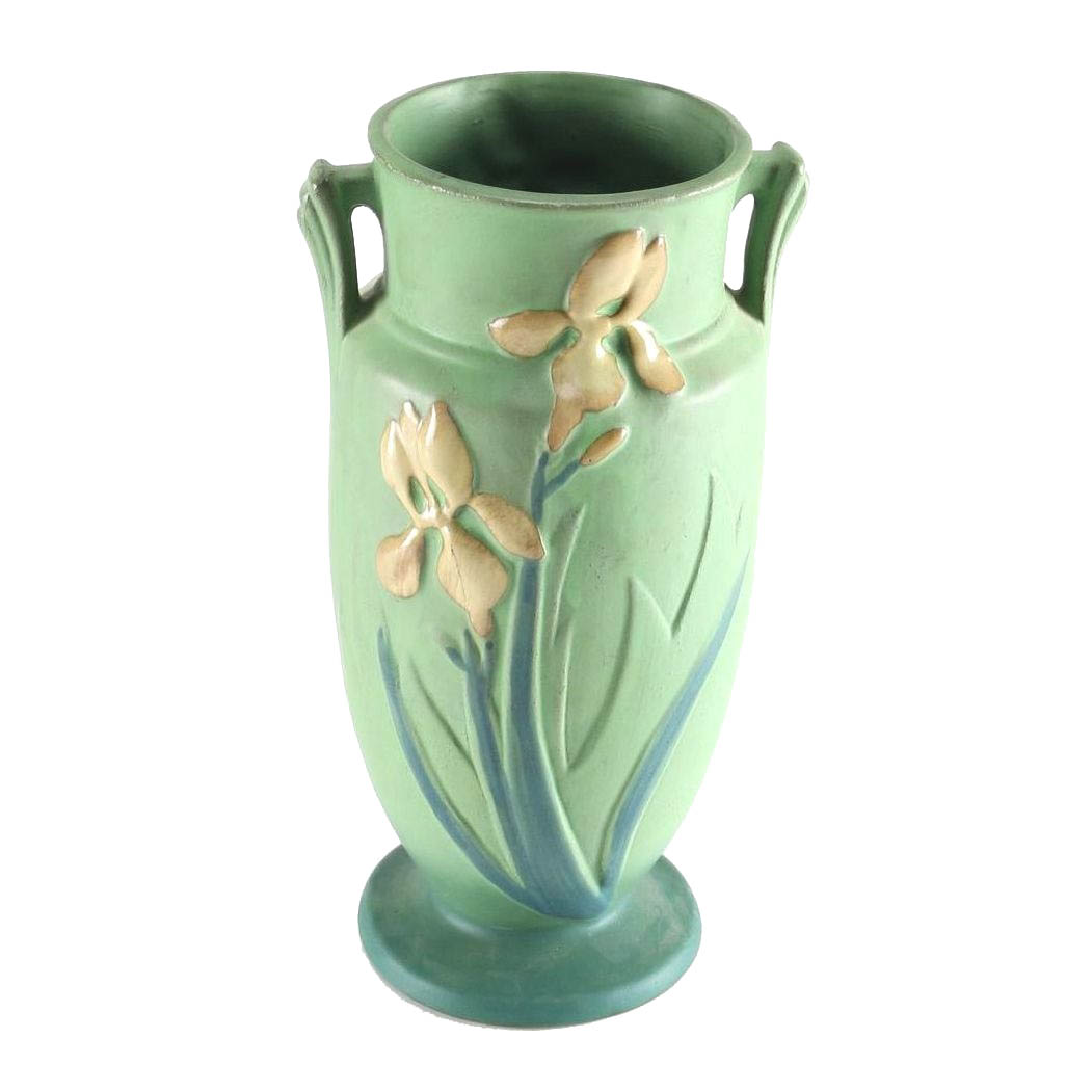 Roseville Iris Pattern Vase 928 EBTH