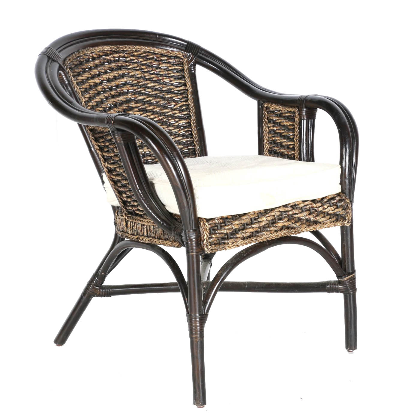 Brown Wicker Armchair EBTH