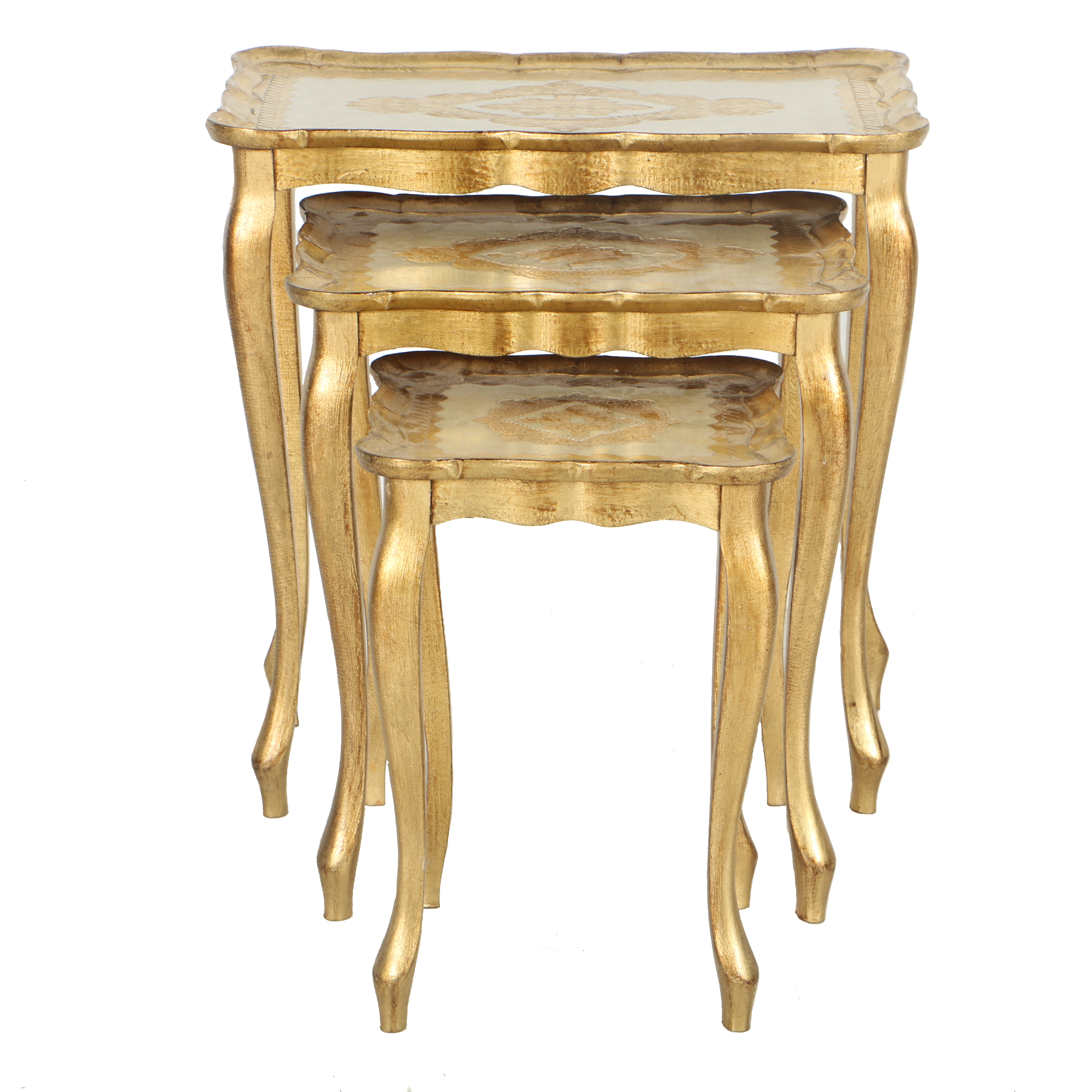 Italian Gold Tone Nesting Tables EBTH