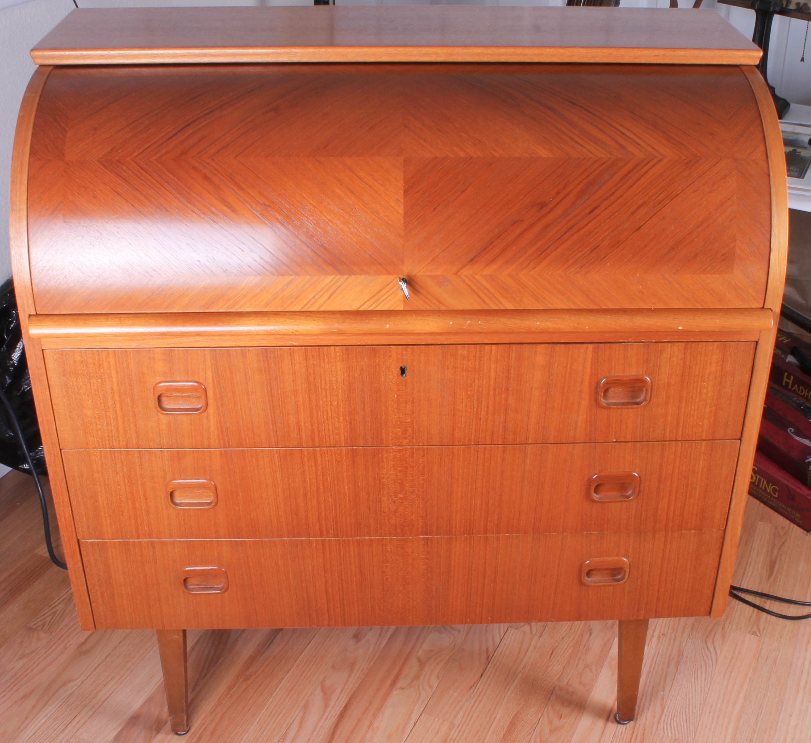 Danish Modern Roll Top Desk EBTH