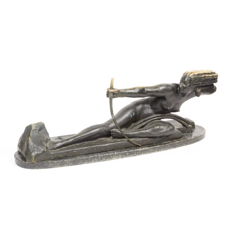 Marcel André Bouraine "Penthesilea, Queen of the Amazons" Bronze Sculpture