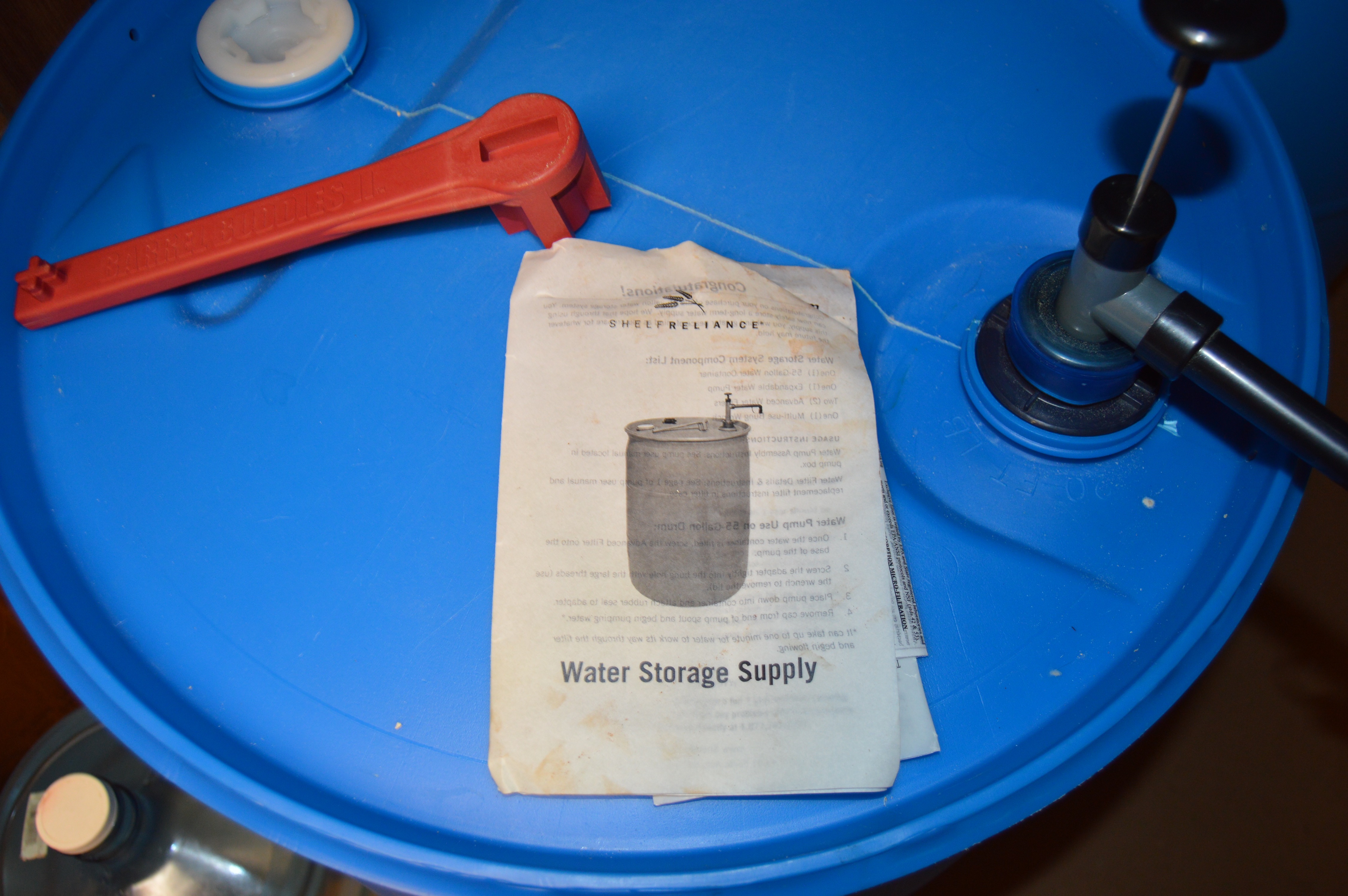 Pair of 55 Gallon BPAFree Water Storage Barrels by ShelfReliance EBTH