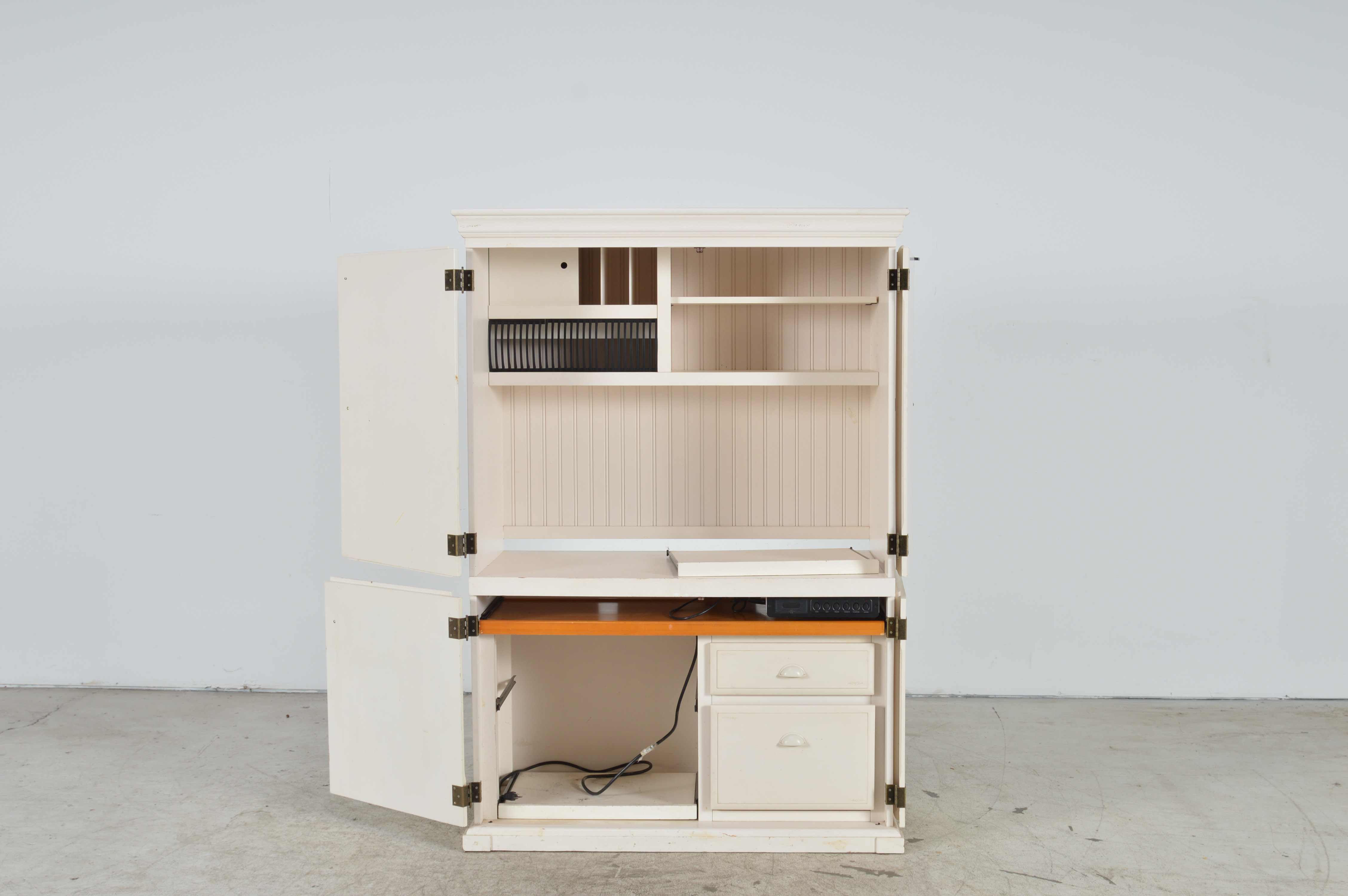 White Computer Desk Armoire by Pottery Barn EBTH