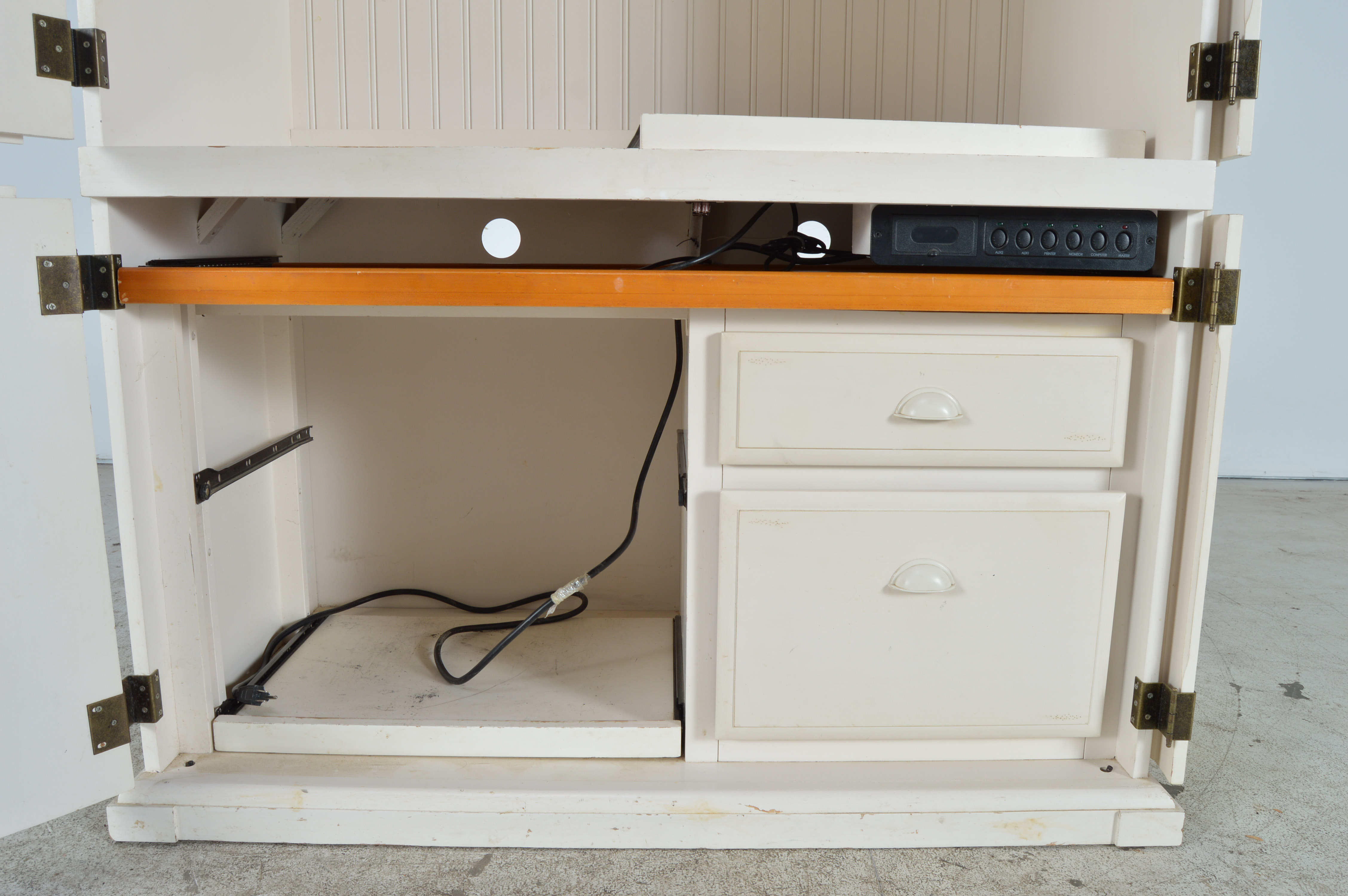 White Computer Desk Armoire by Pottery Barn EBTH