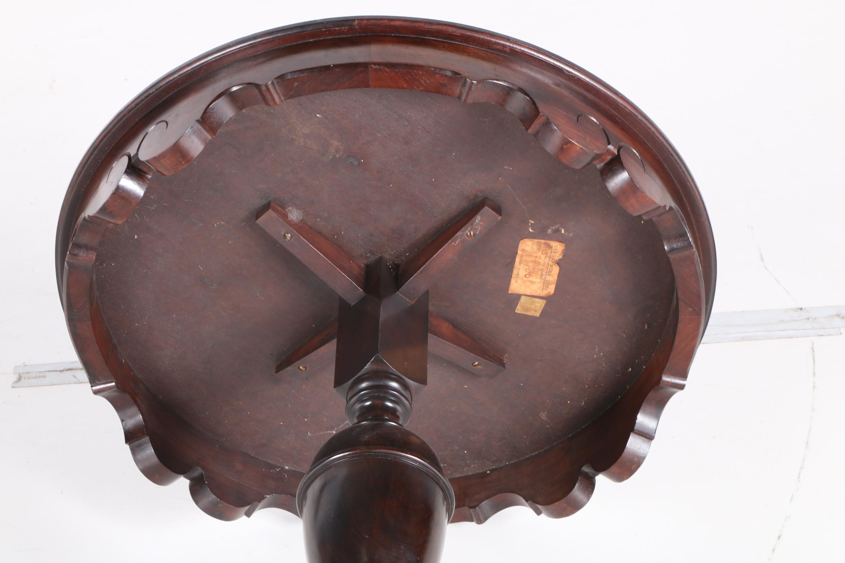 20th Century Mahogany Pedestal Side Table EBTH