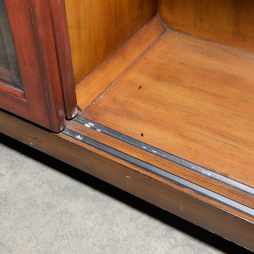 Pulaski Furniture" Wood Bookcase With Sliding Glass Doors EBTH