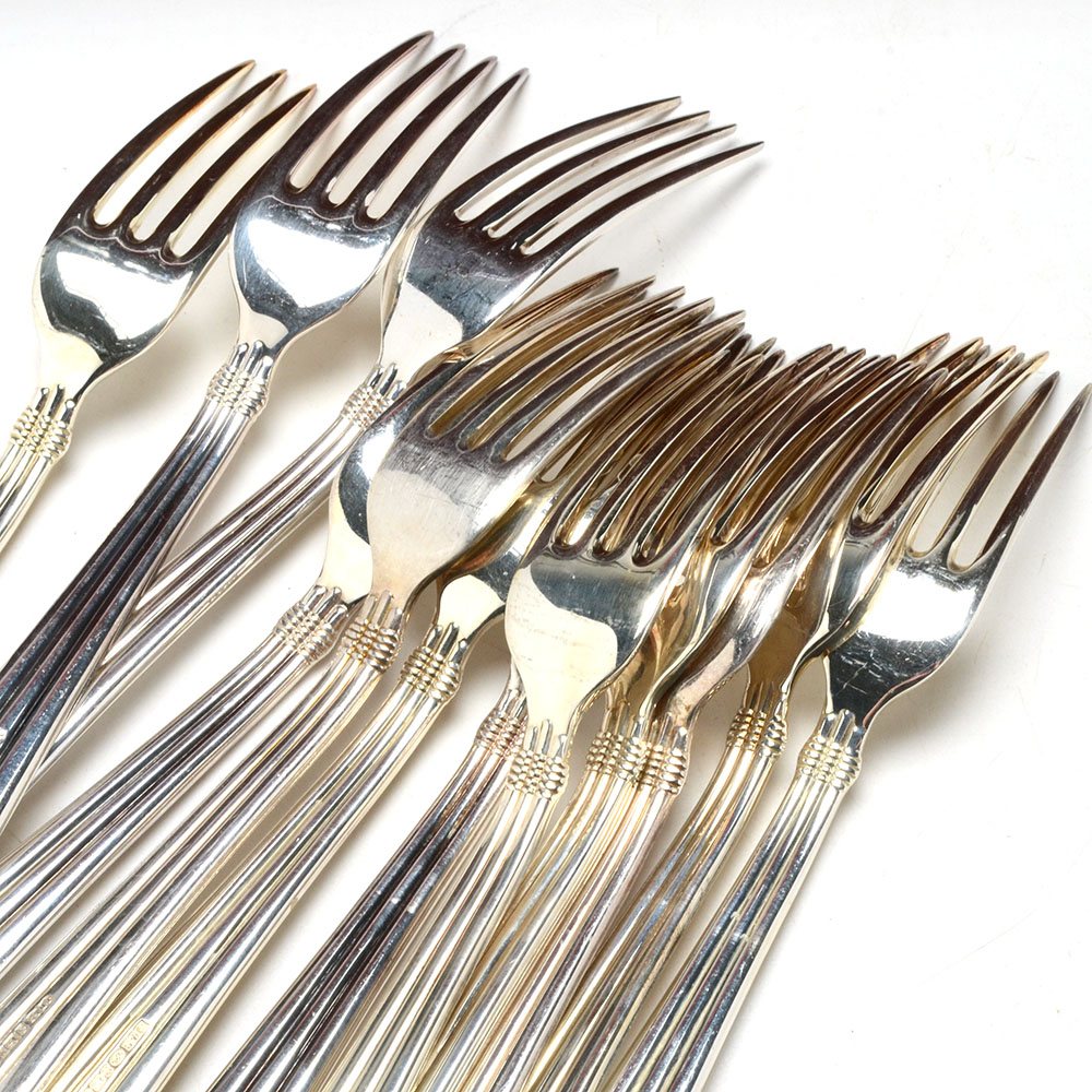 James Dixon and Sons Sterling Silver Flatware Set EBTH