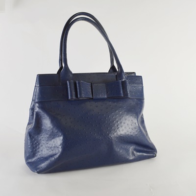 kate spade blue ostrich handbag