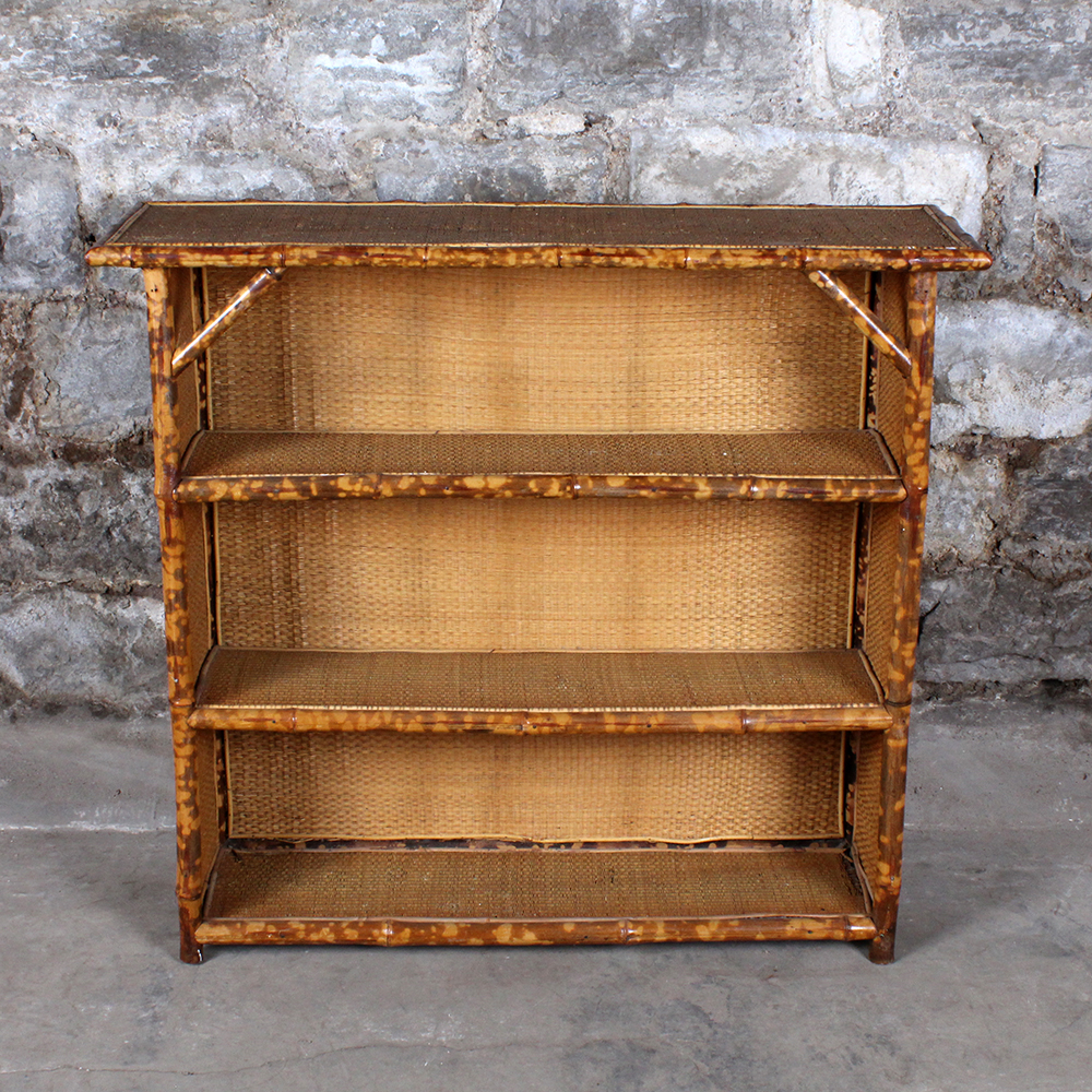 Bamboo and Woven Rattan Bookcase EBTH