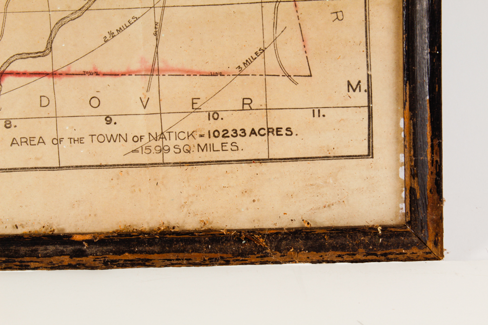 1931 Natick Zoning Area Map EBTH