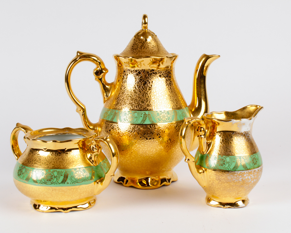 24K Victoria Czechoslovakia Tea Set EBTH