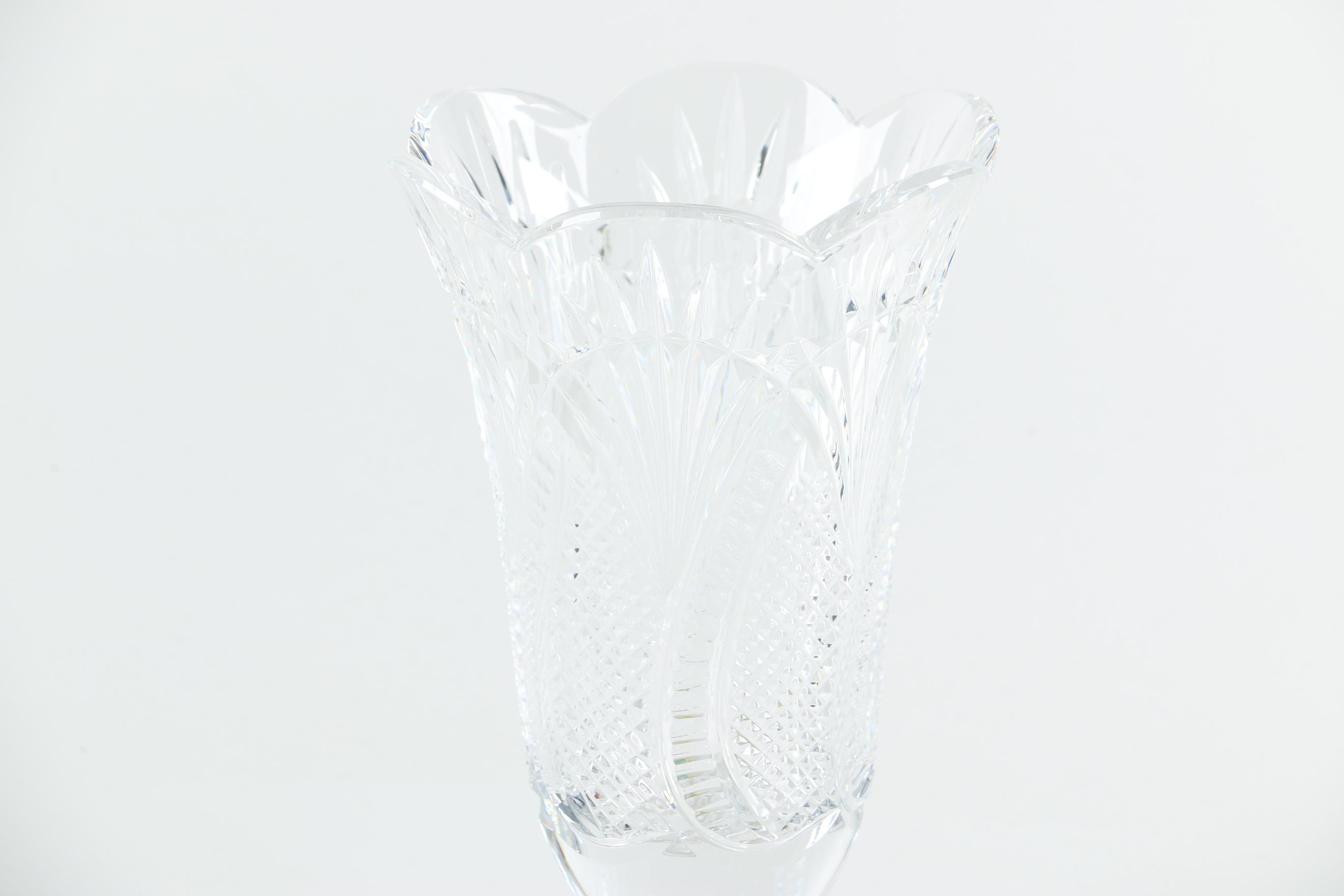 Waterford Footed Bud Vase in the "Sea Horse" Pattern EBTH