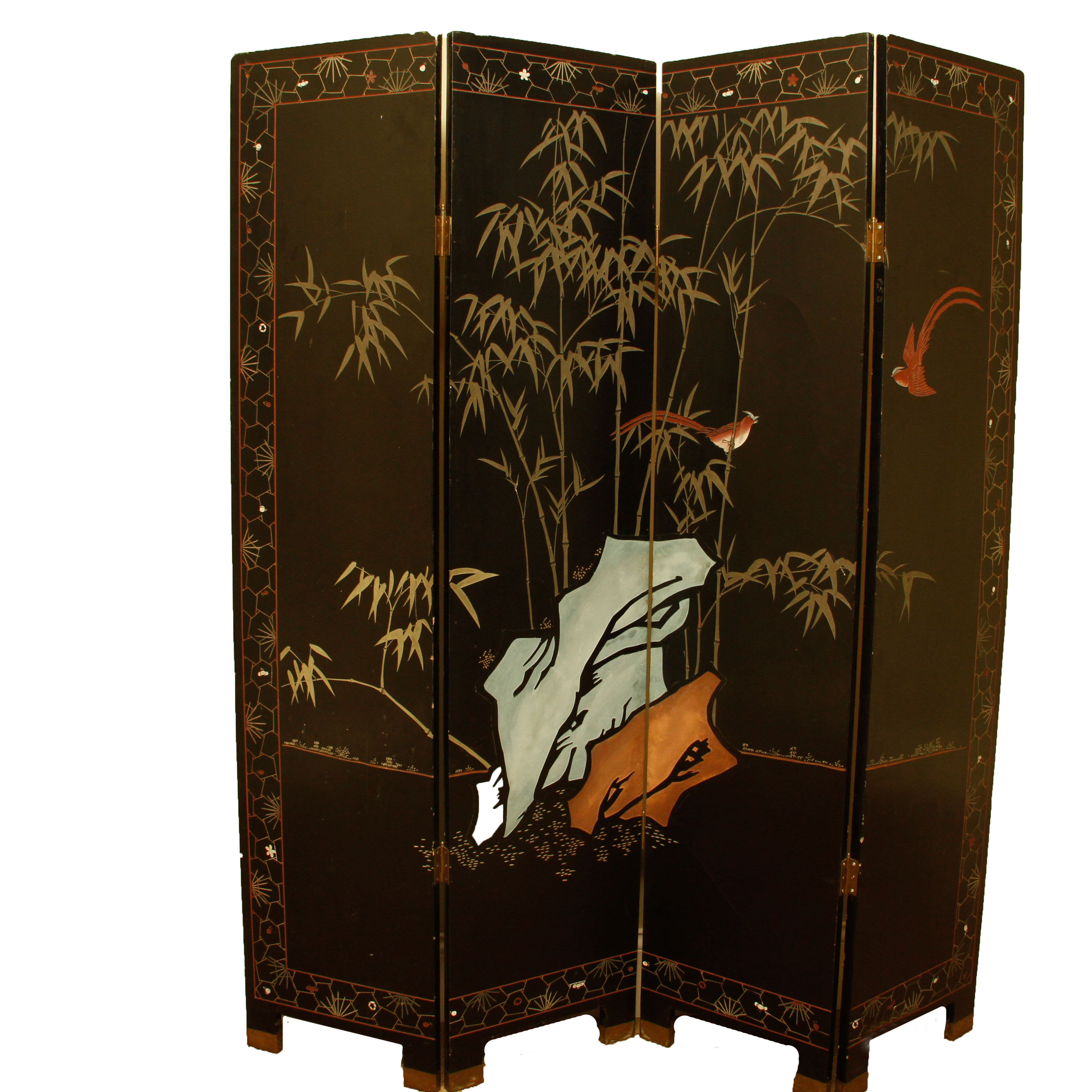 Chinese Coromandel Lacquer Room Divider EBTH