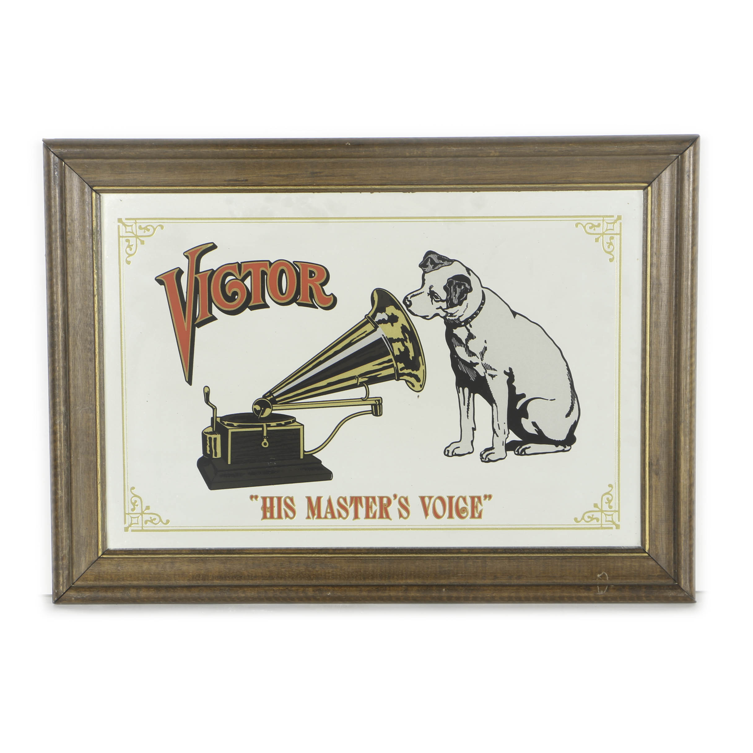 Framed Victor "His Master's Voice" Mirror | EBTH