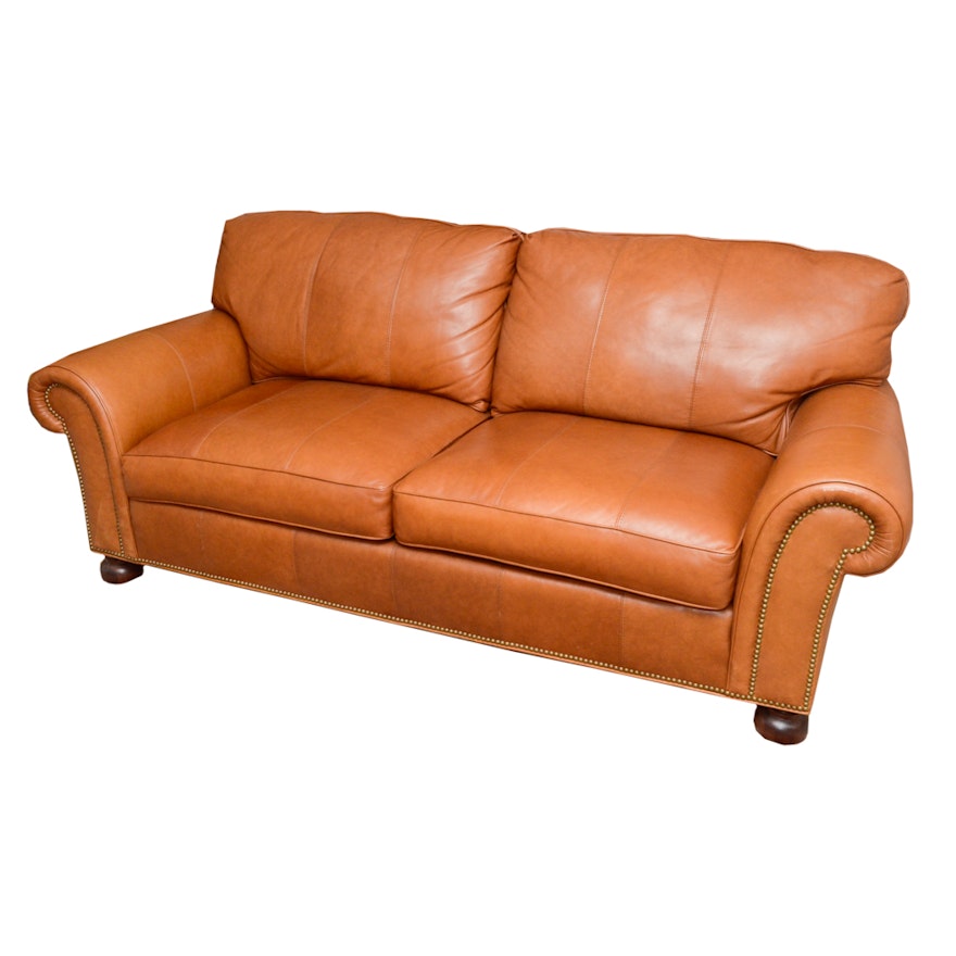 Whittemore Sherrill Leather Sofa Ebth Whittemore Sherrill Leather Sofa